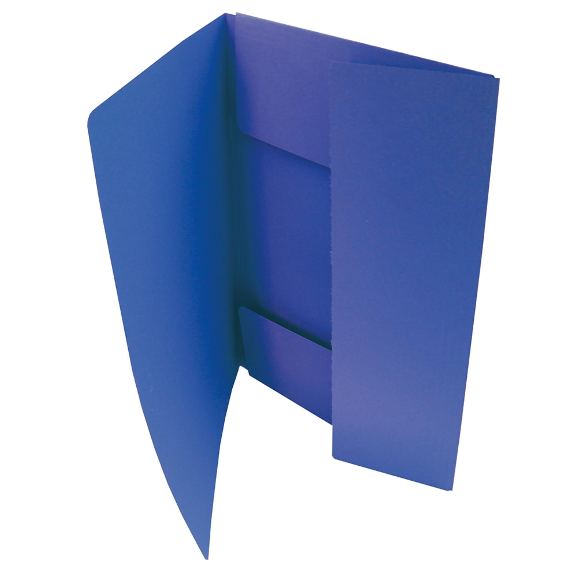 Papírové desky s chlopněmi HIT Office - A4, modré, 50 ks