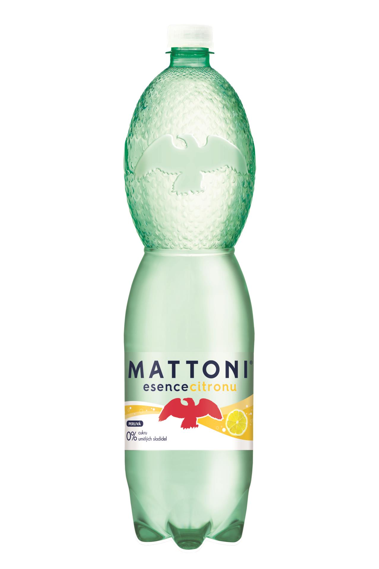 Ochucená voda Mattoni Plus citron 1,5l, bal=6ks