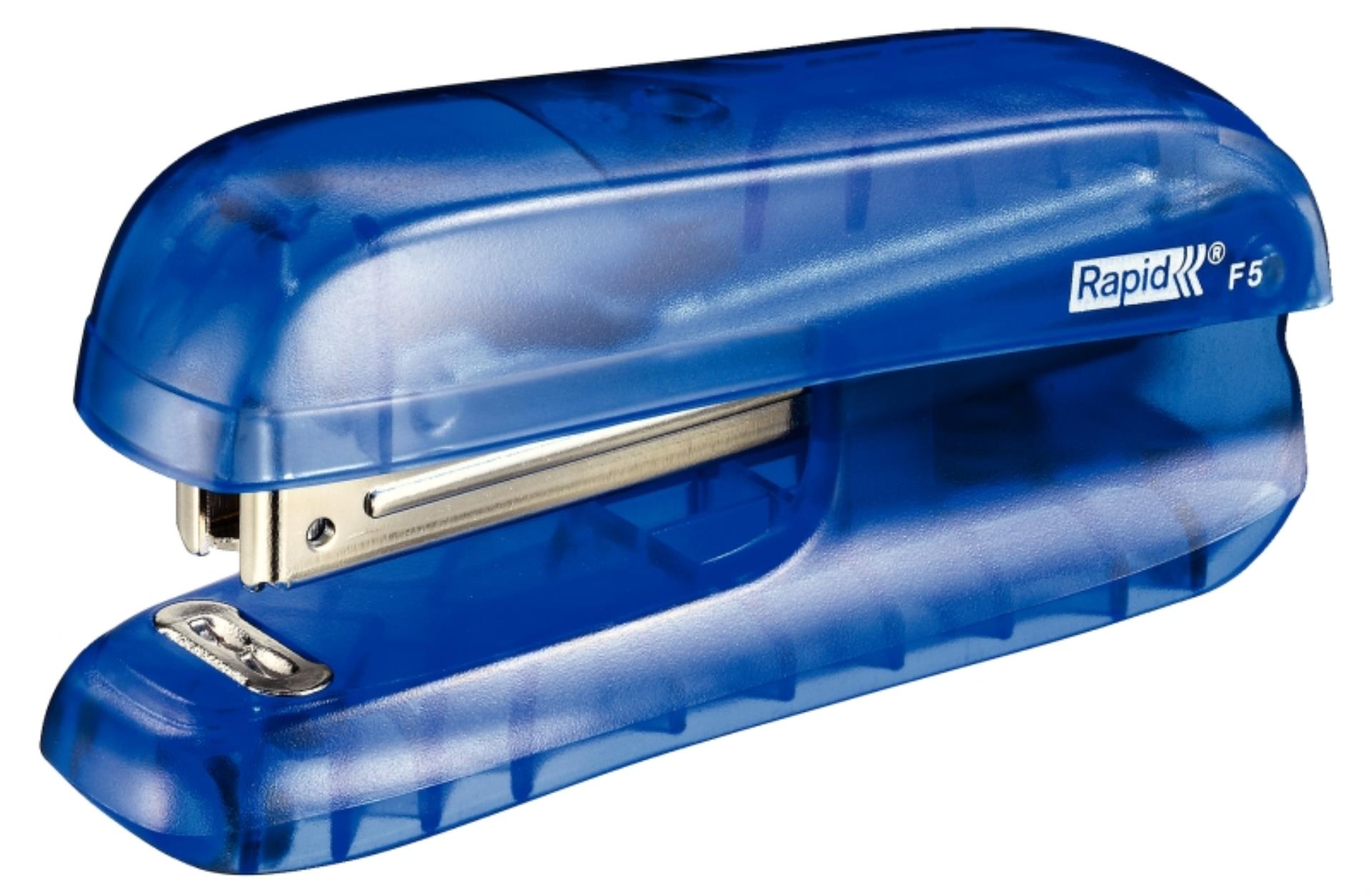 Sešívačka Rapid F5 mini - transparentní, modrá