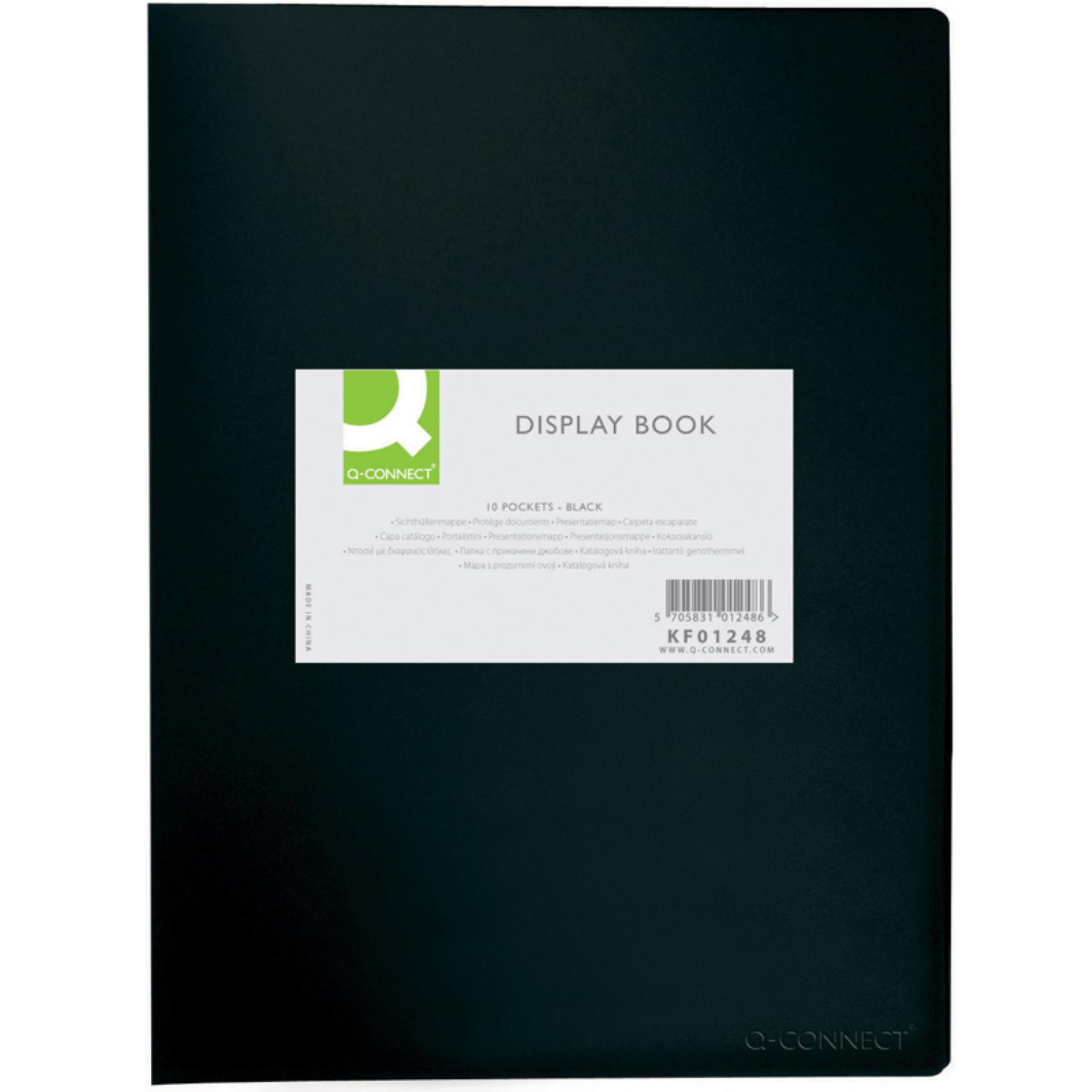 Katalogová kniha Q-Connect A4, 10 kapes, černá