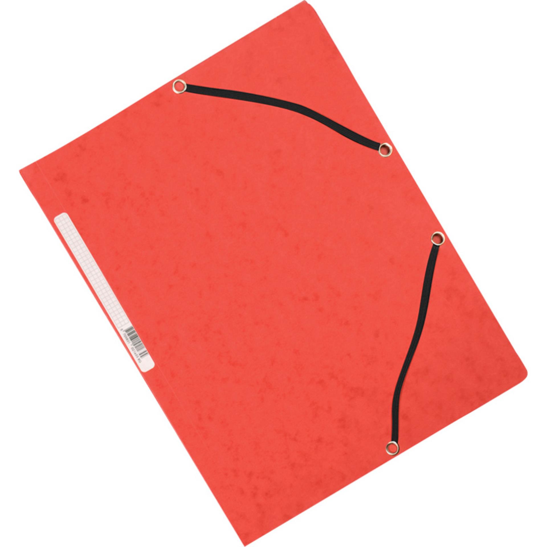 Desky s chlopněmi a gumičkou Q-Connect, červené