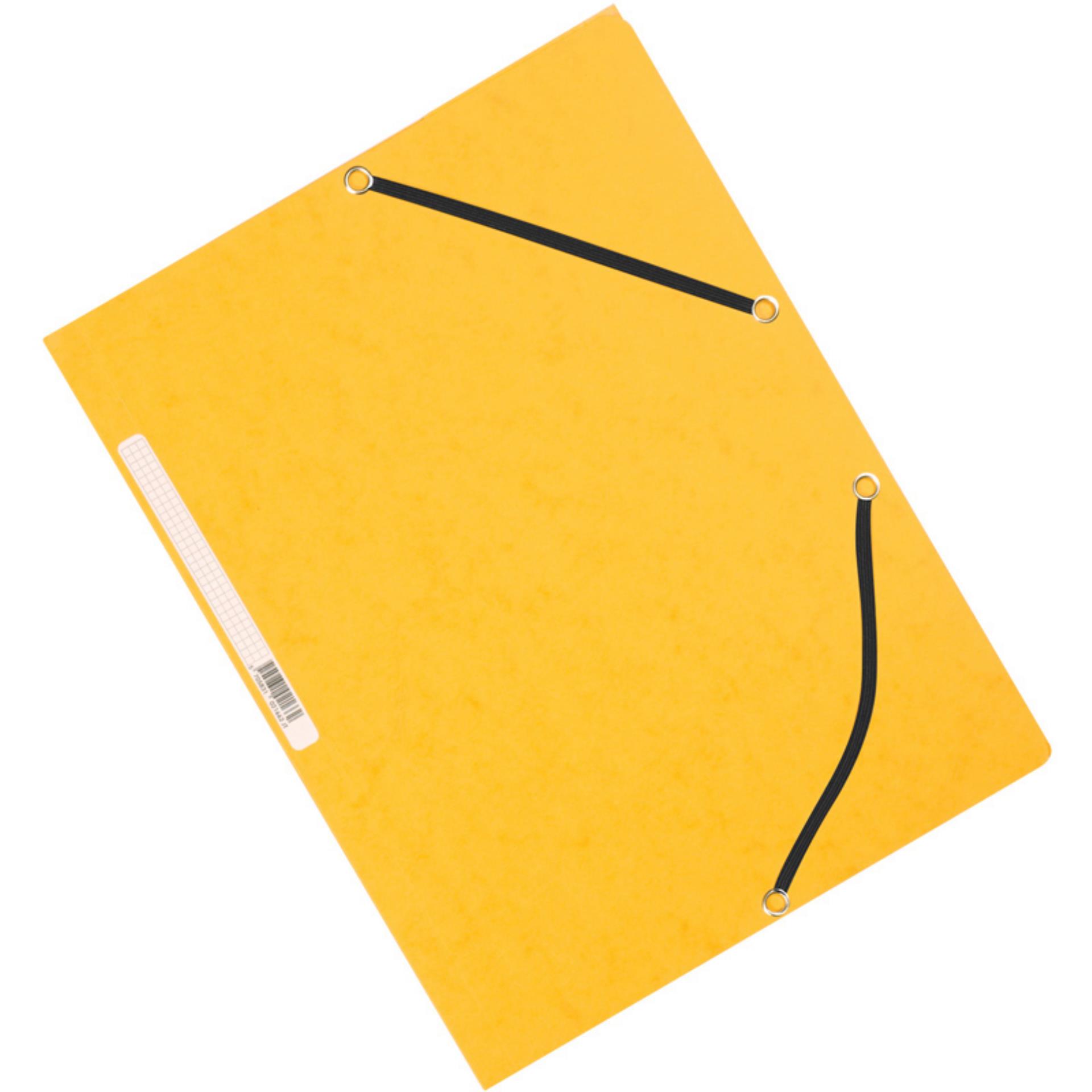 Desky s chlopněmi a gumičkou Q-Connect, žluté