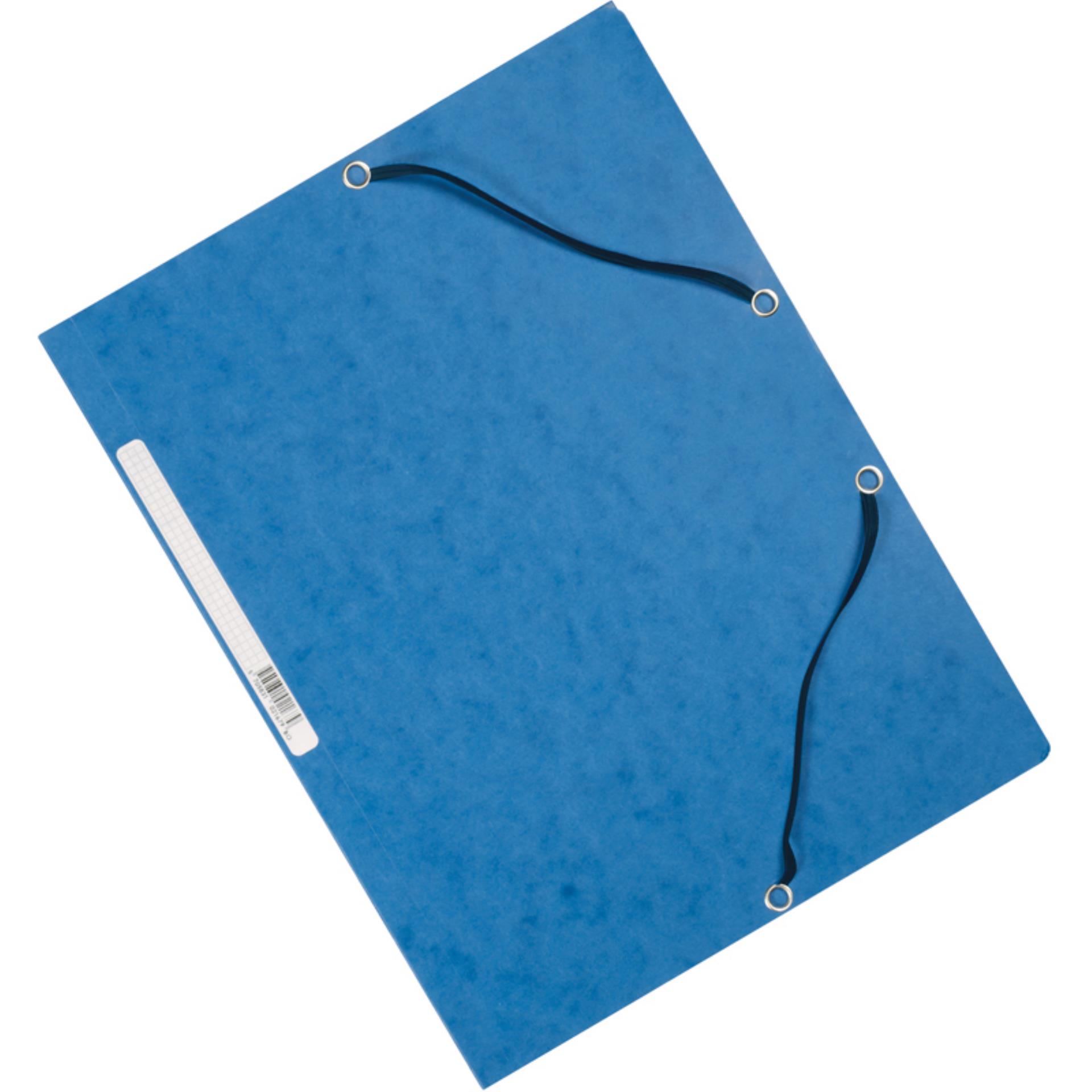 Desky s chlopněmi a gumičkou Q-Connect, modré