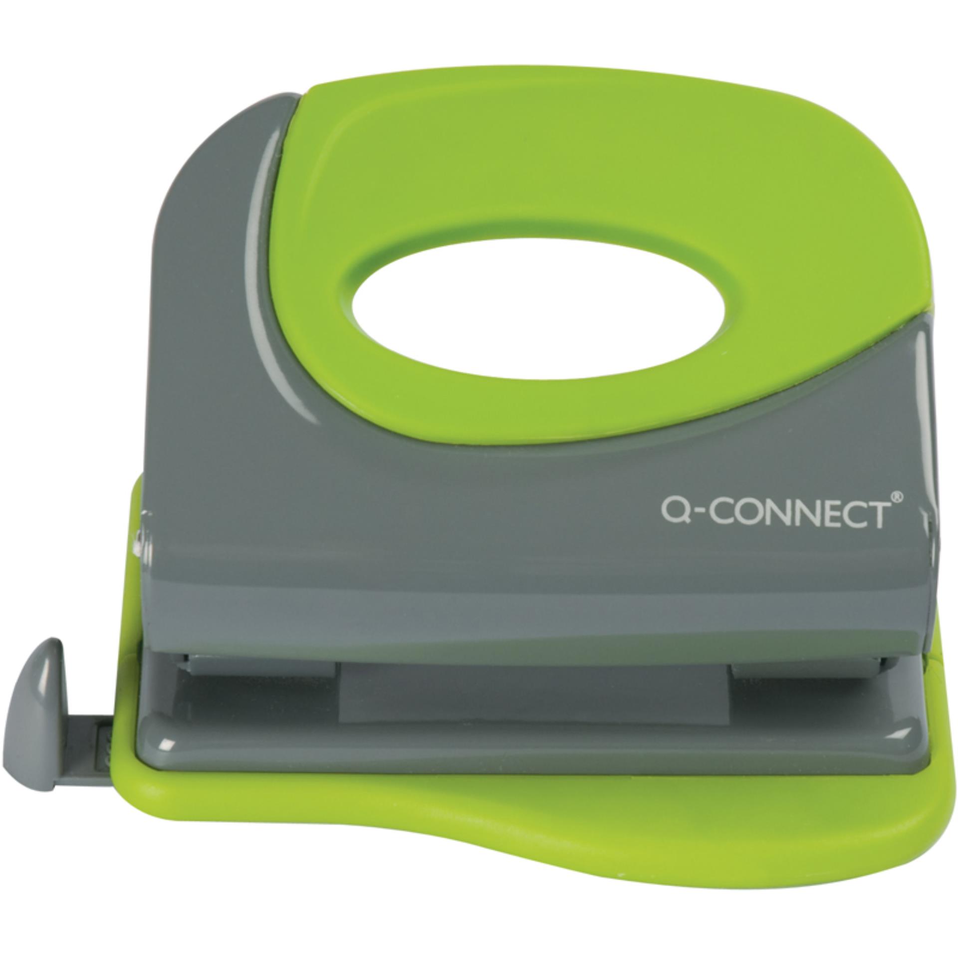 Děrovačka Q-Connect, černá/zelená