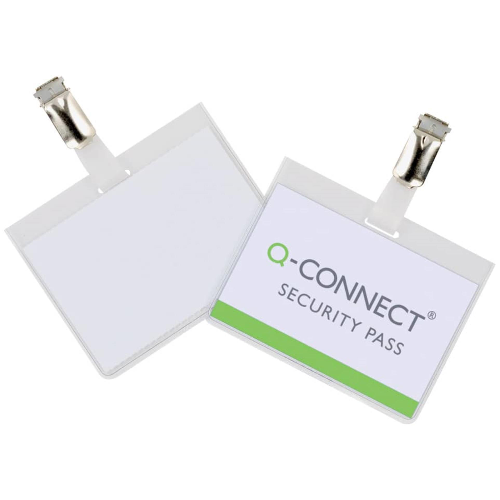 Visačka Q-Connect s klipsem, horizontální, 25 ks