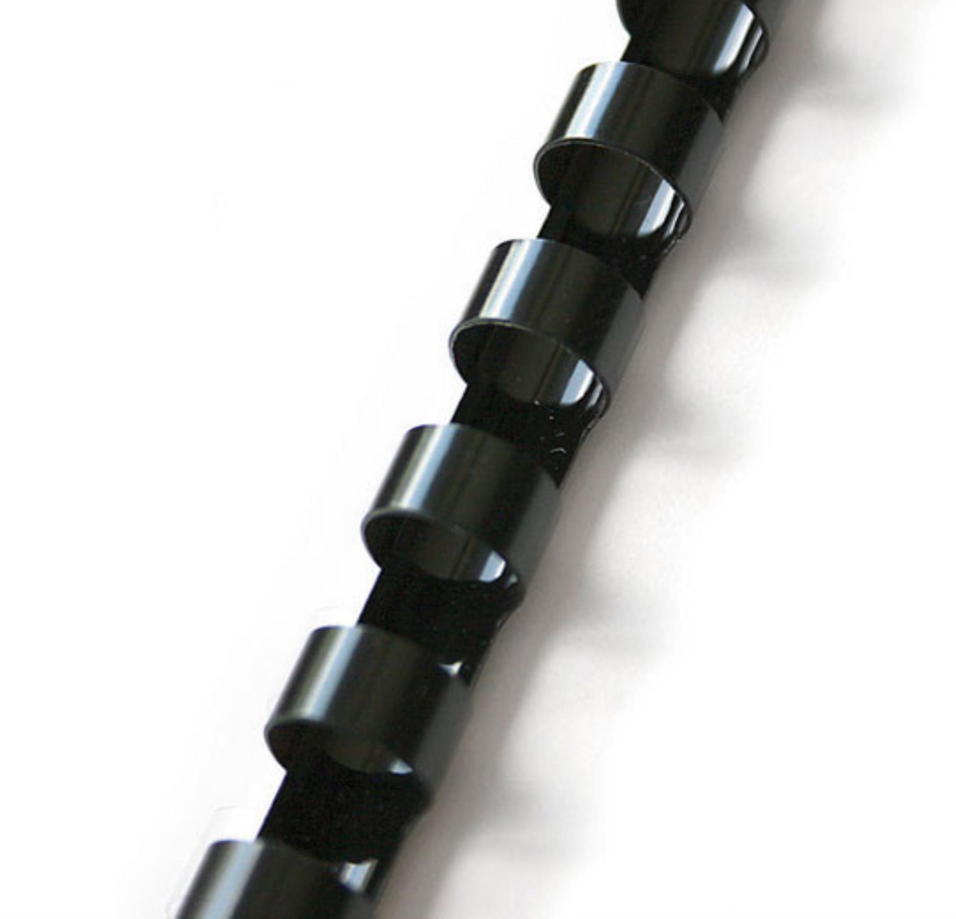 Plastové hřbety Q-Connect, 12 mm, černé, 100 ks