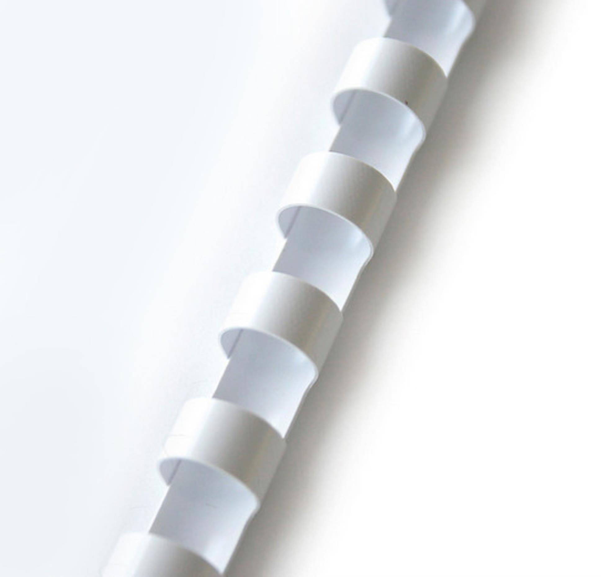 Plastové hřbety Q-Connect, 12 mm, bílé, 100 ks