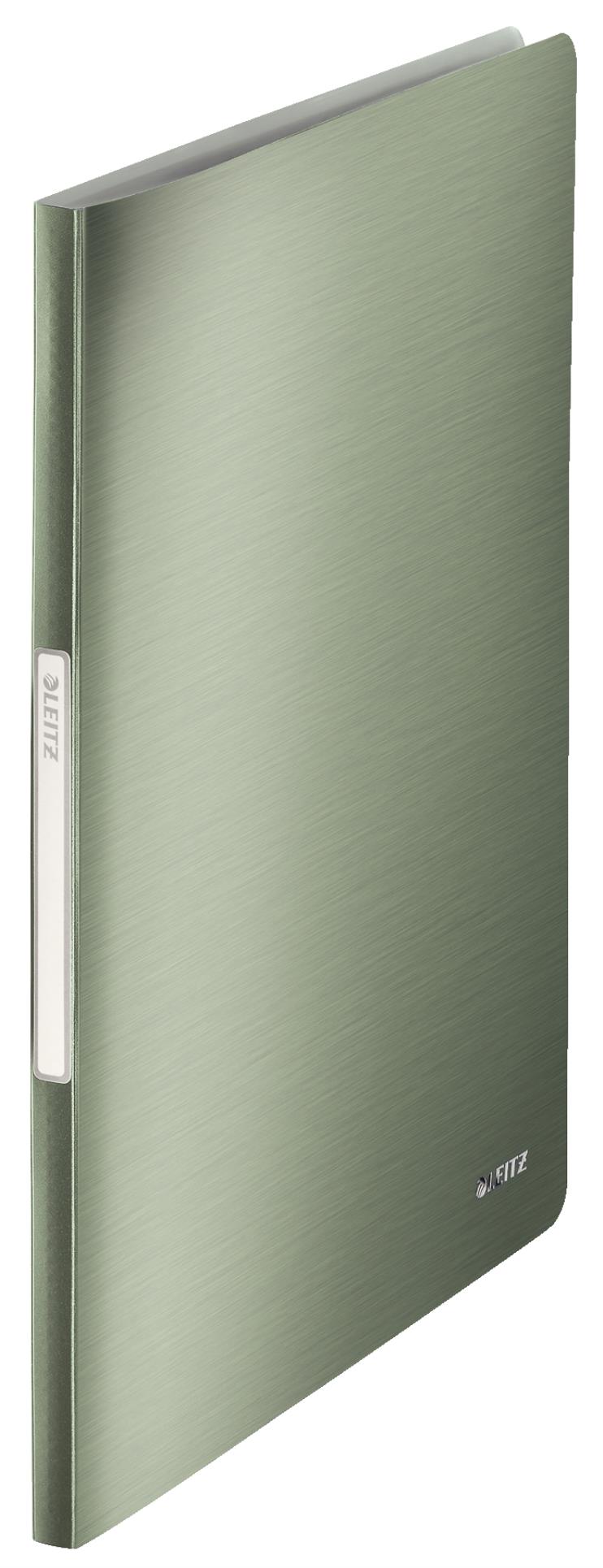 Katalogová kniha LEITZ STYLE - A4, zelenkavá, 20 kapes