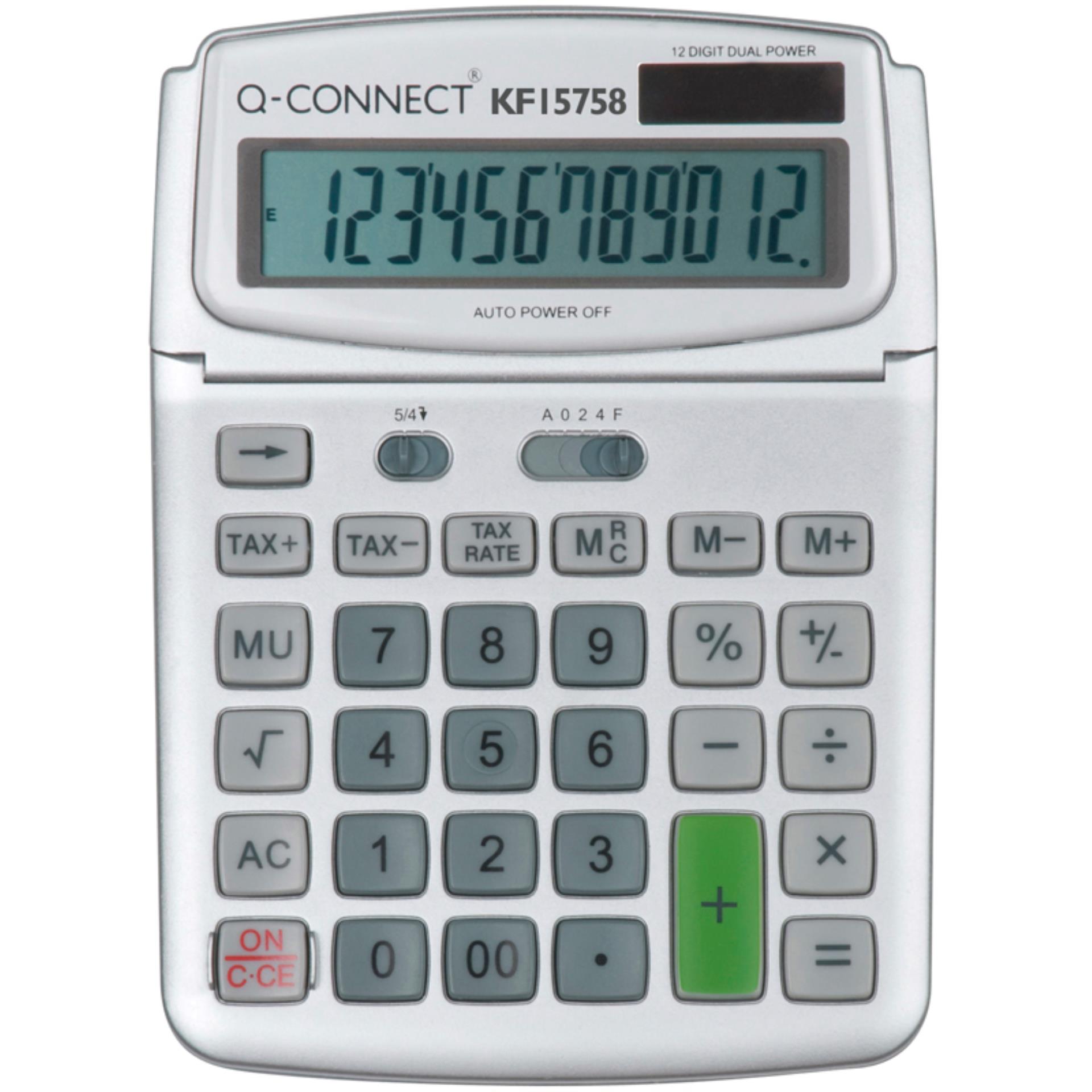 Stolní kalkulačka Q-Connect, 12-místný displej