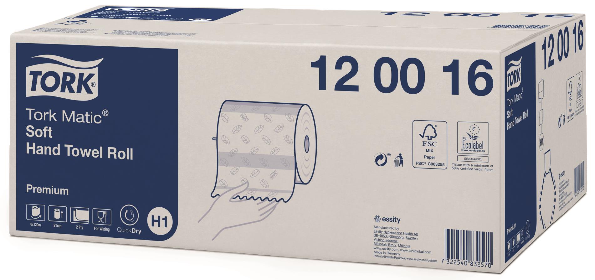 Papírové ručníky v roli Tork Matic® Soft Premium