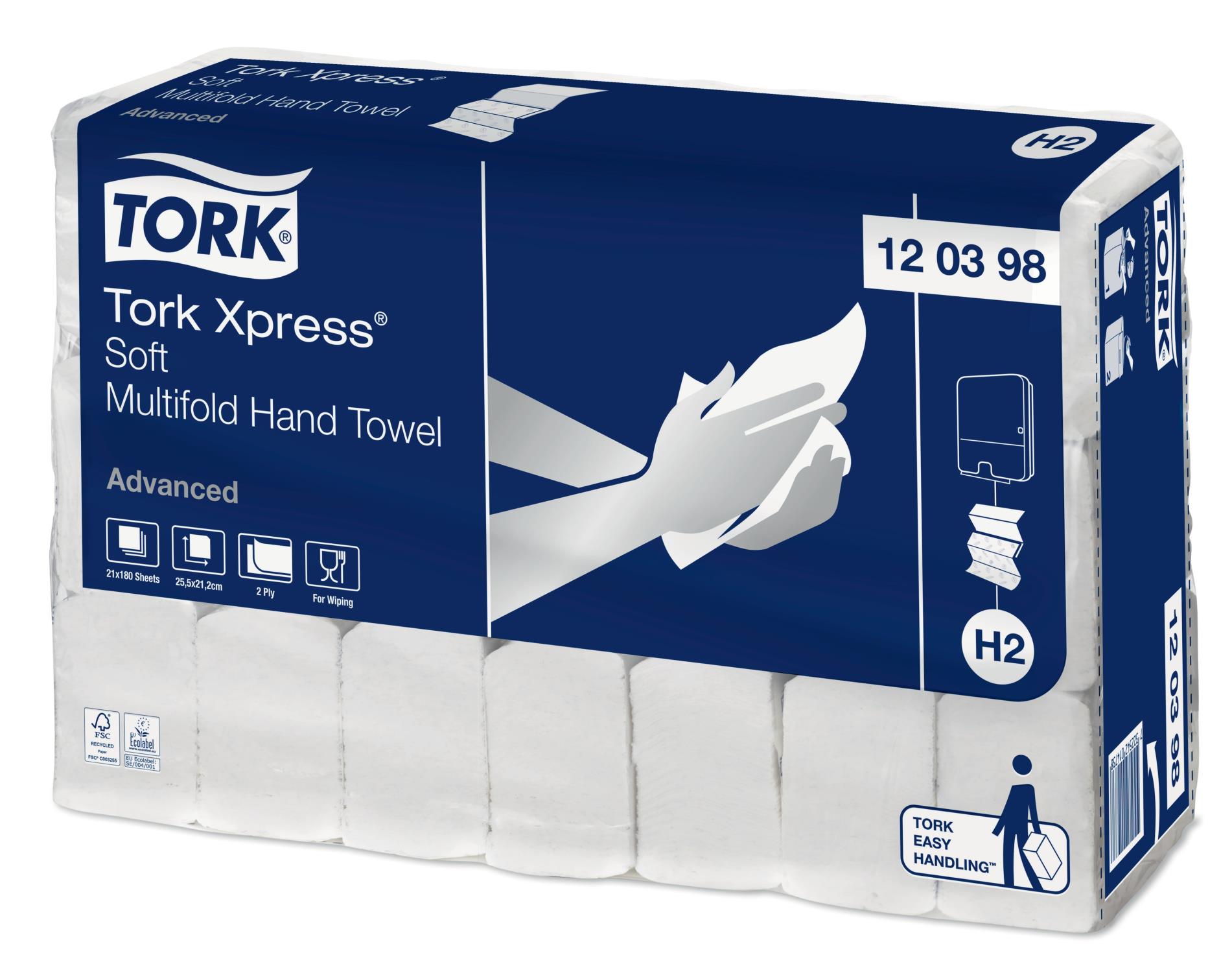 Papírové ručníky Tork Xpress Multiford H2 - 2 vrstvé