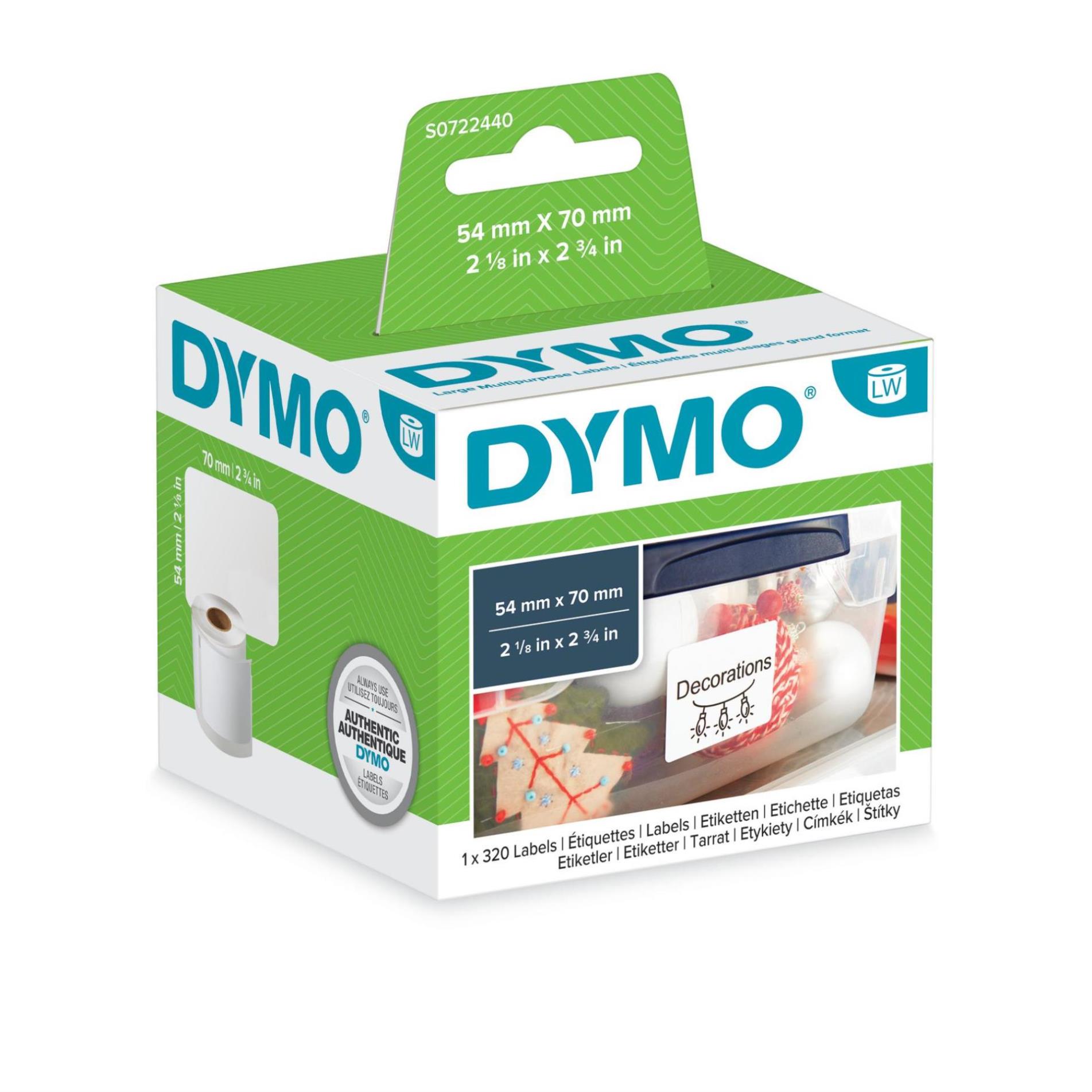 Štítky pro LabelWriter Dymo - 70 x 51 mm, bílé, 320 ks