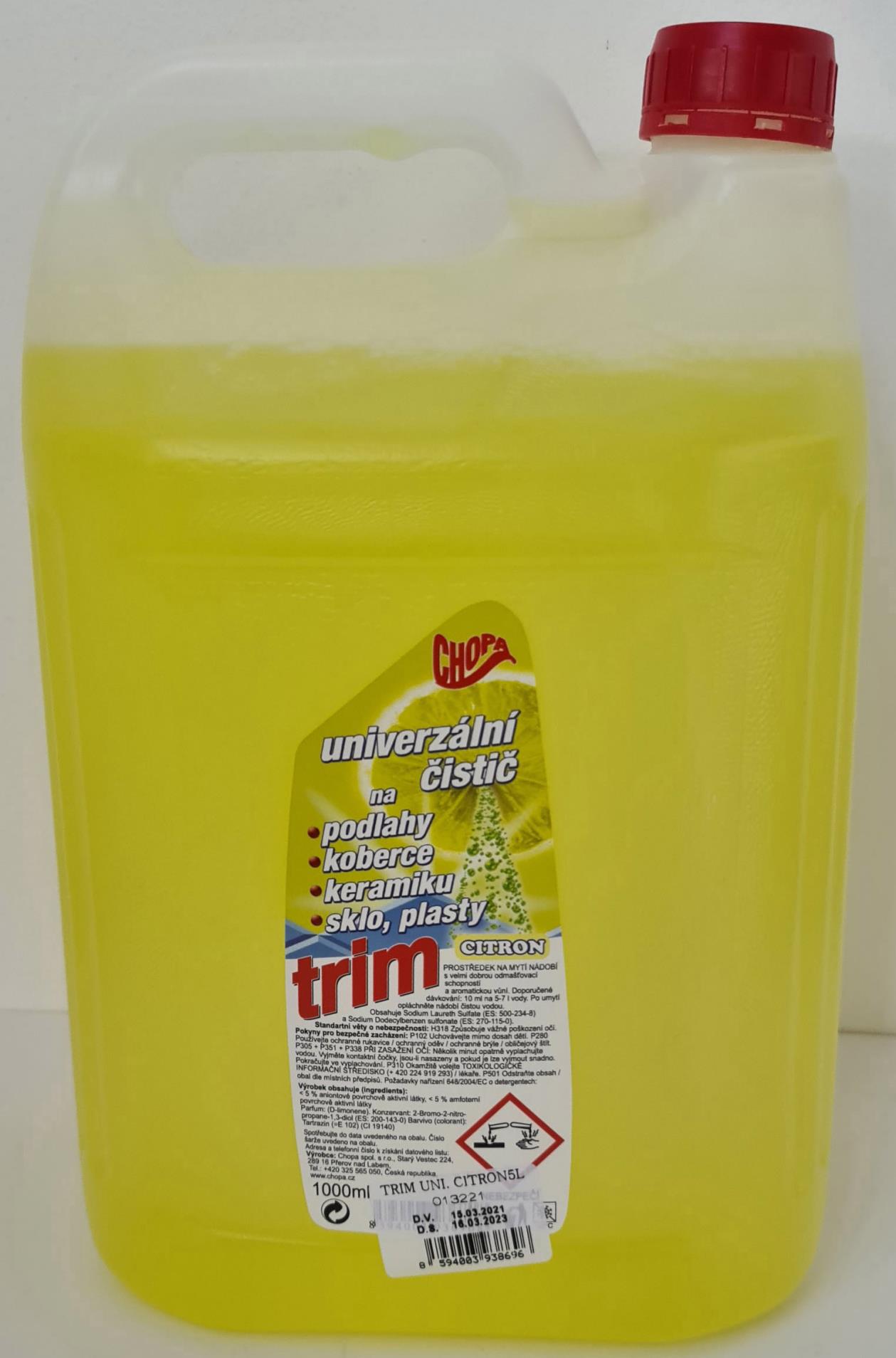 Trim Čistící prostředek - univerzální TRIM, citron, 5 l