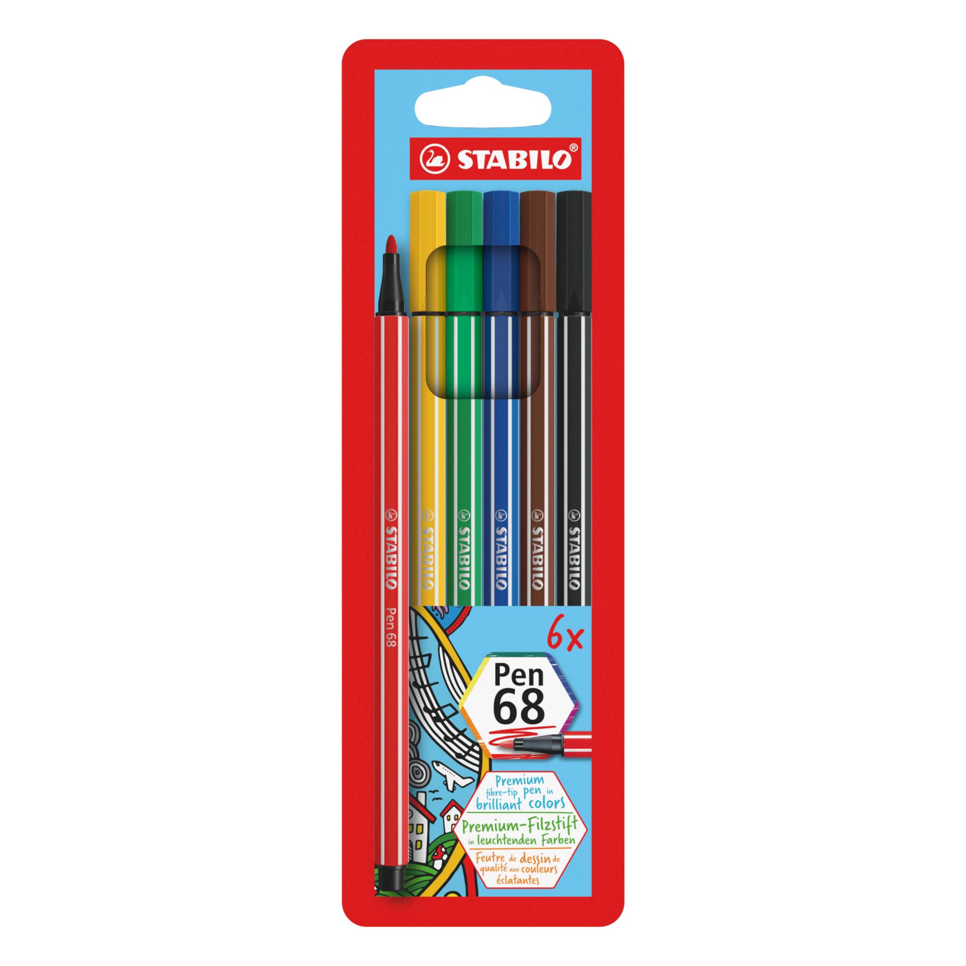 Liner Stabilo pen 68 - sada 6 barev