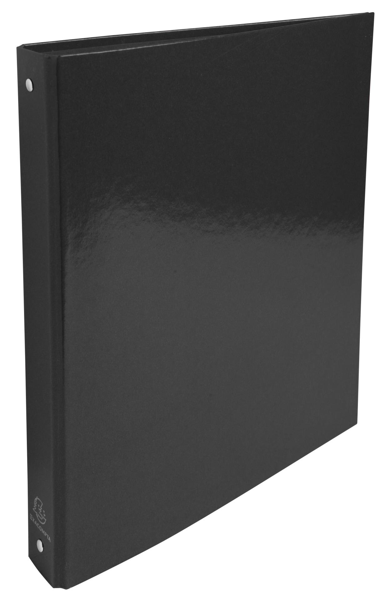 Čtyřkroužkový pořadač Exacompta Iderama - A4, laminovaný karton, hřbet 4,0 cm, černý