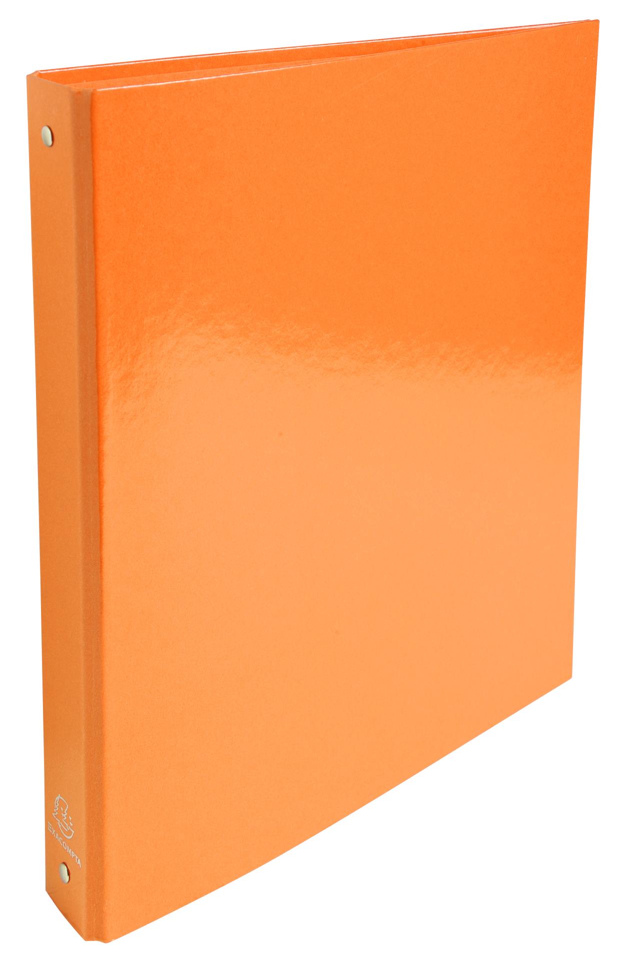 Čtyřkroužkový pořadač Exacompta Iderama - A4, laminovaný karton, hřbet 4,0 cm, oranžový