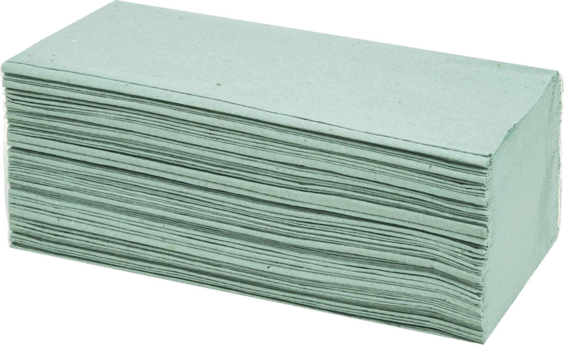 Papírové ručníky - jednovrstvé, zelené, 250 ks