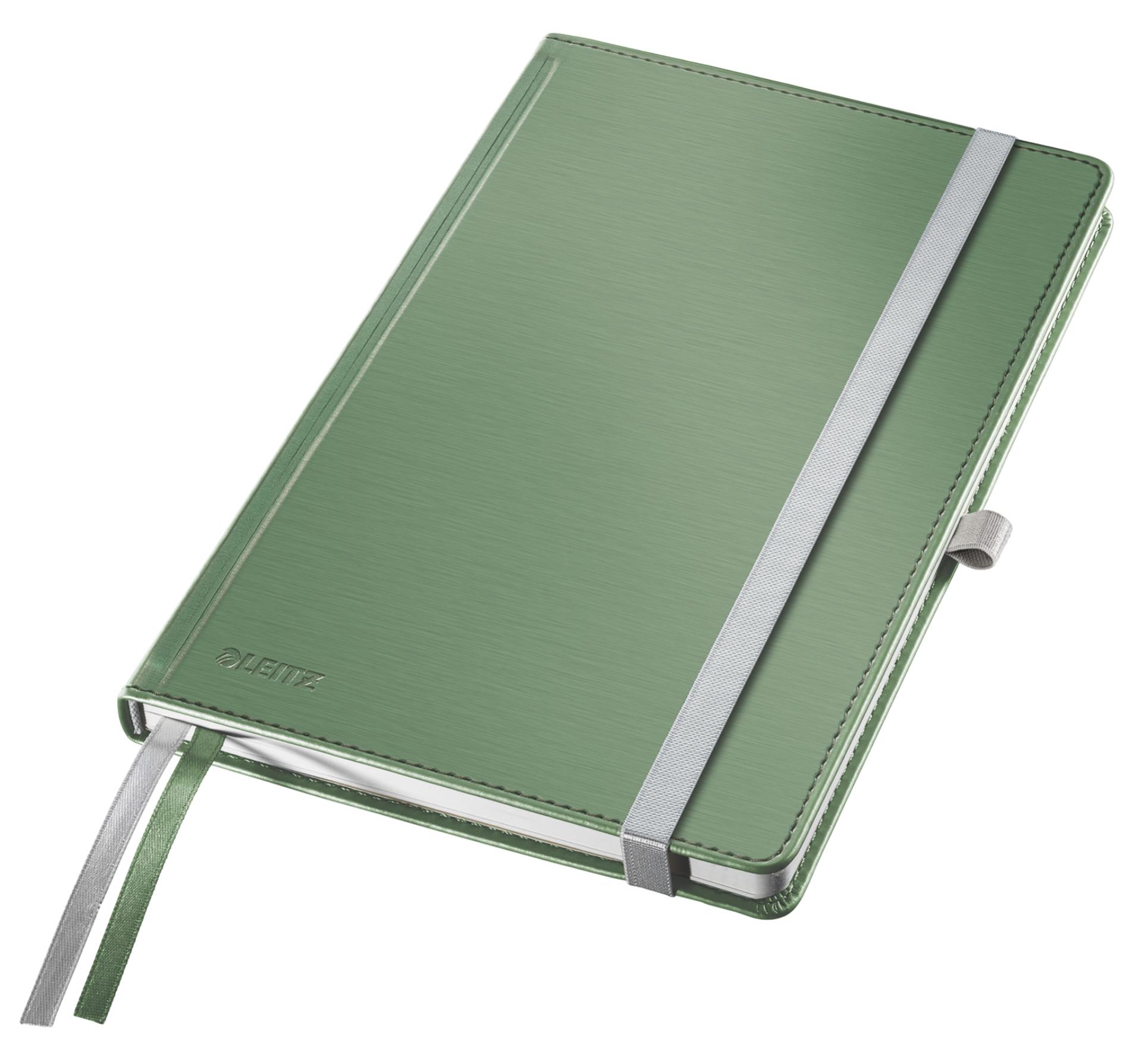 Zápisník Leitz Style - A5, čtverečkovaný, zelenkavý, tvrdé desky