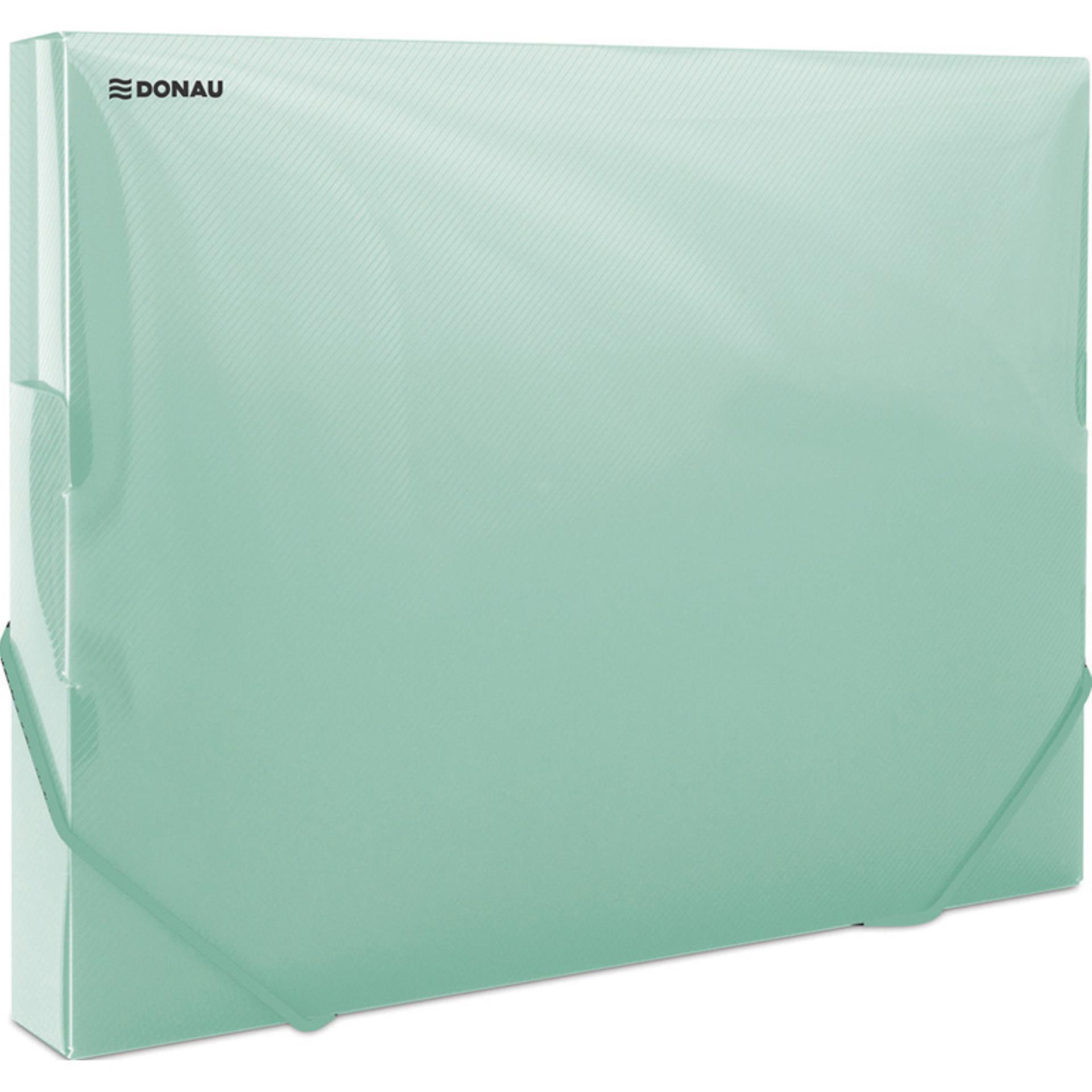 Box na spisy Donau- A4, plastový, transparentně zelený