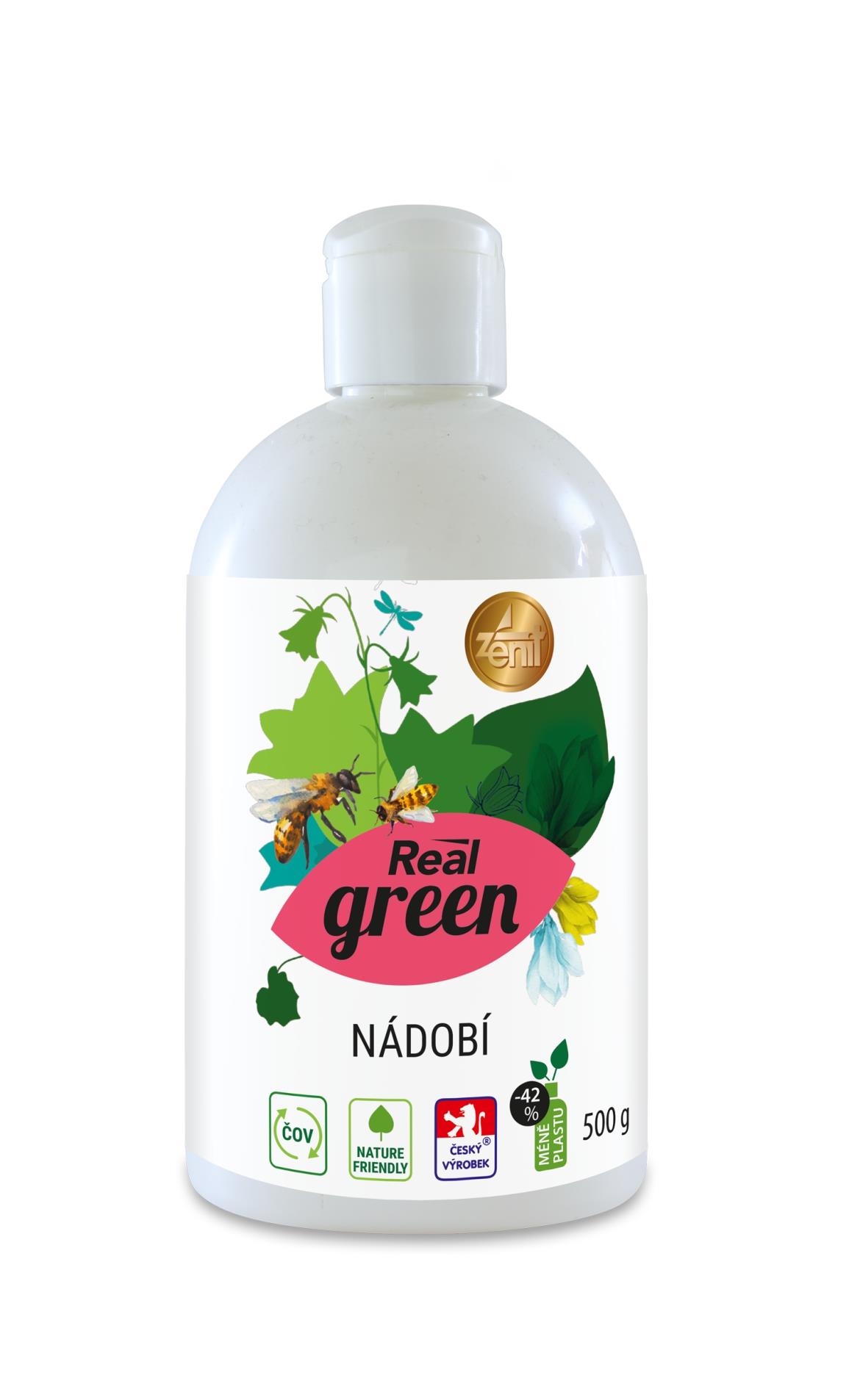 Prostředek na mytí nádobí Real green clean - 500 g