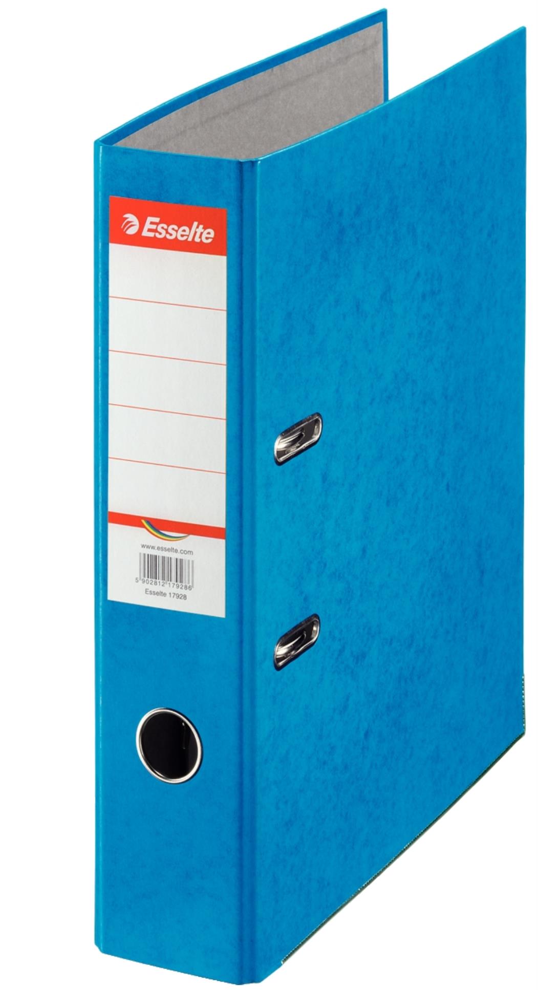 Pákový pořadač Esselte - A4, kartonový, hřbet 7,5 cm, modrý