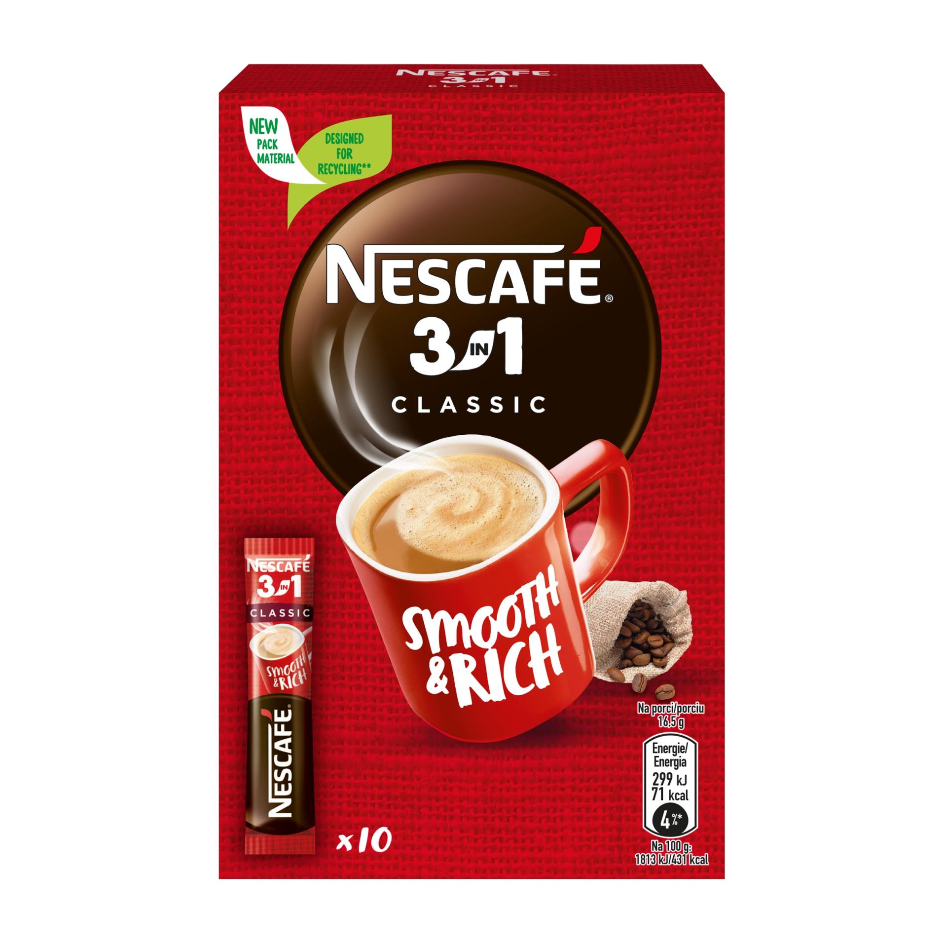 Káva instantní Nescafé Classic 3v1 - 10 x 18 g