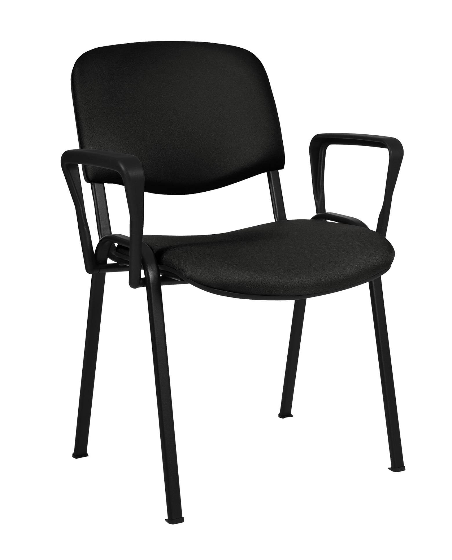 Antares Konferenční židle ISO N s područkami - černá, kostra černá