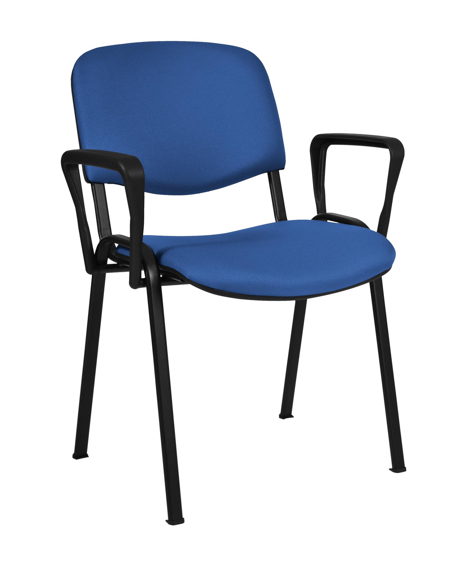 Antares Konferenční židle ISO N s područkami - modrá, kostra černá