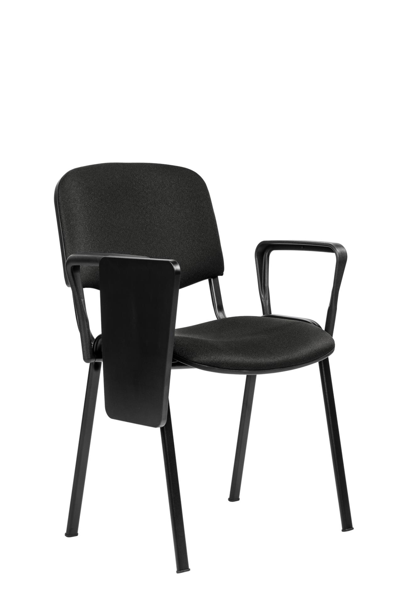 Antares Konferenční židle ISO N se sklopným stolkem - černá, kostra černá