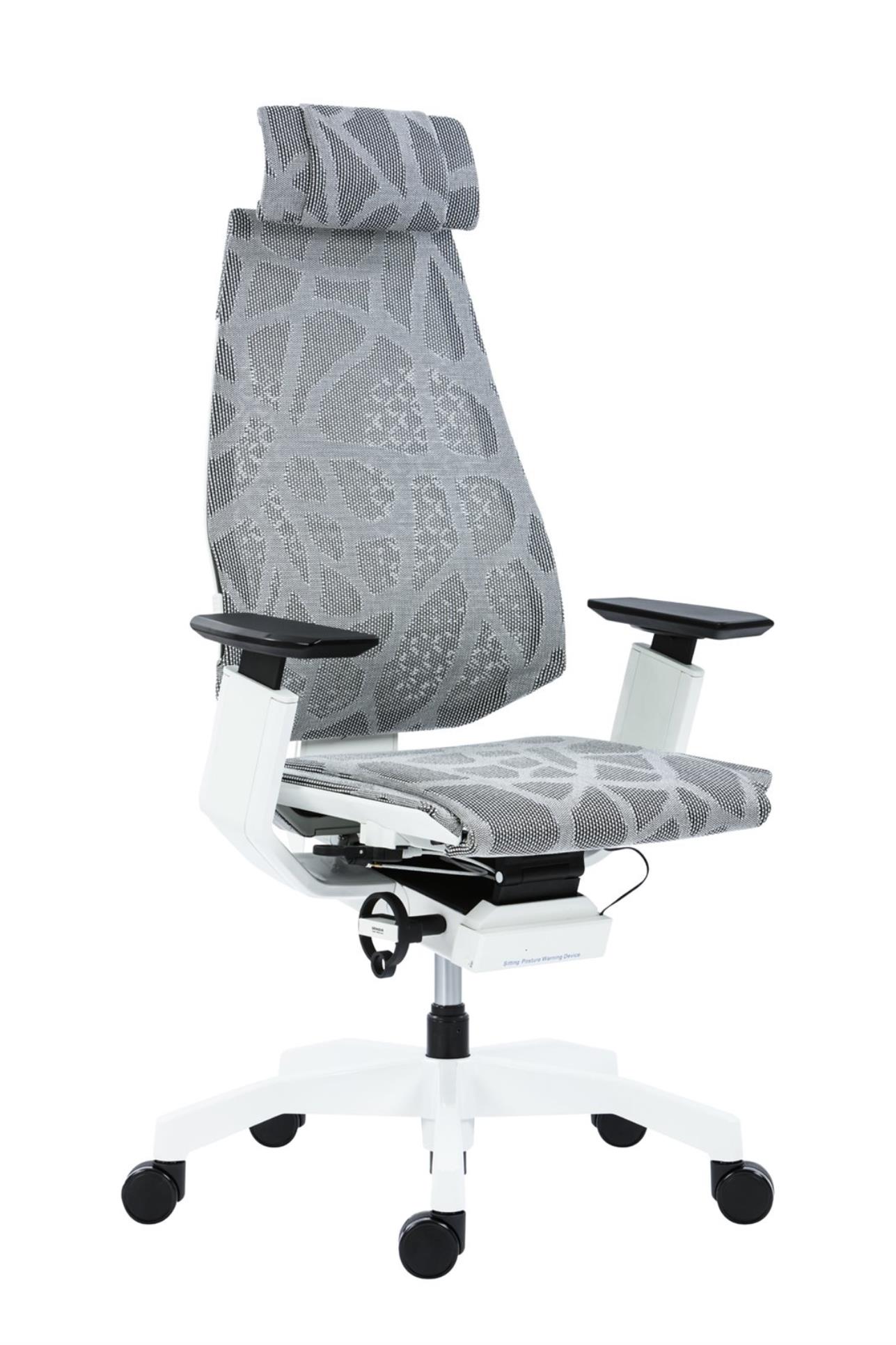 Antares Kancelářská židle Genidia - synchro, bílá/šedá