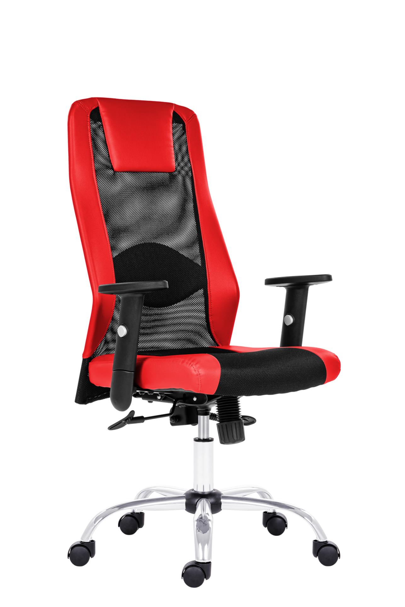 Antares Kancelářská židle Sander - synchro, černá/červená