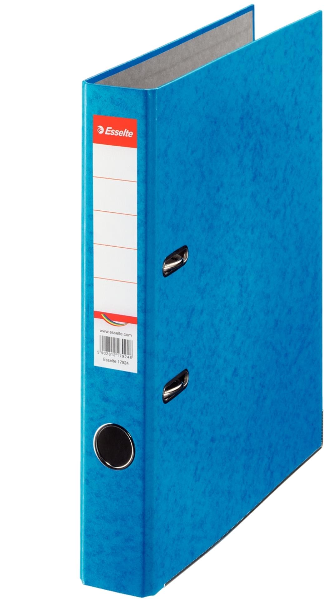 Pákový pořadač Esselte - A4, kartonový, hřbet 5 cm, modrý