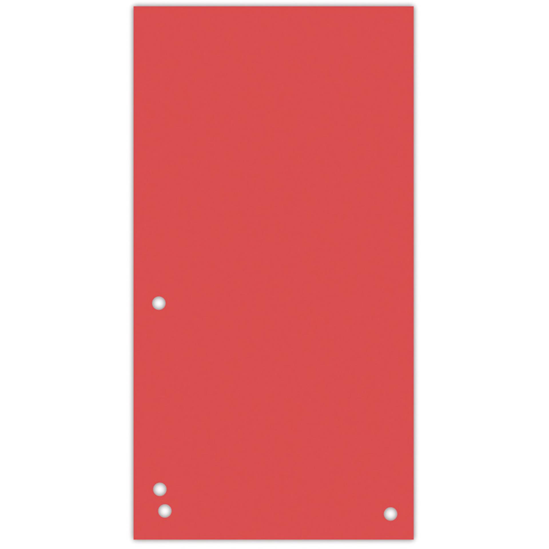 Papírové rozlišovače Donau - 1/3 A4, 235x105 mm, 100 ks, červené
