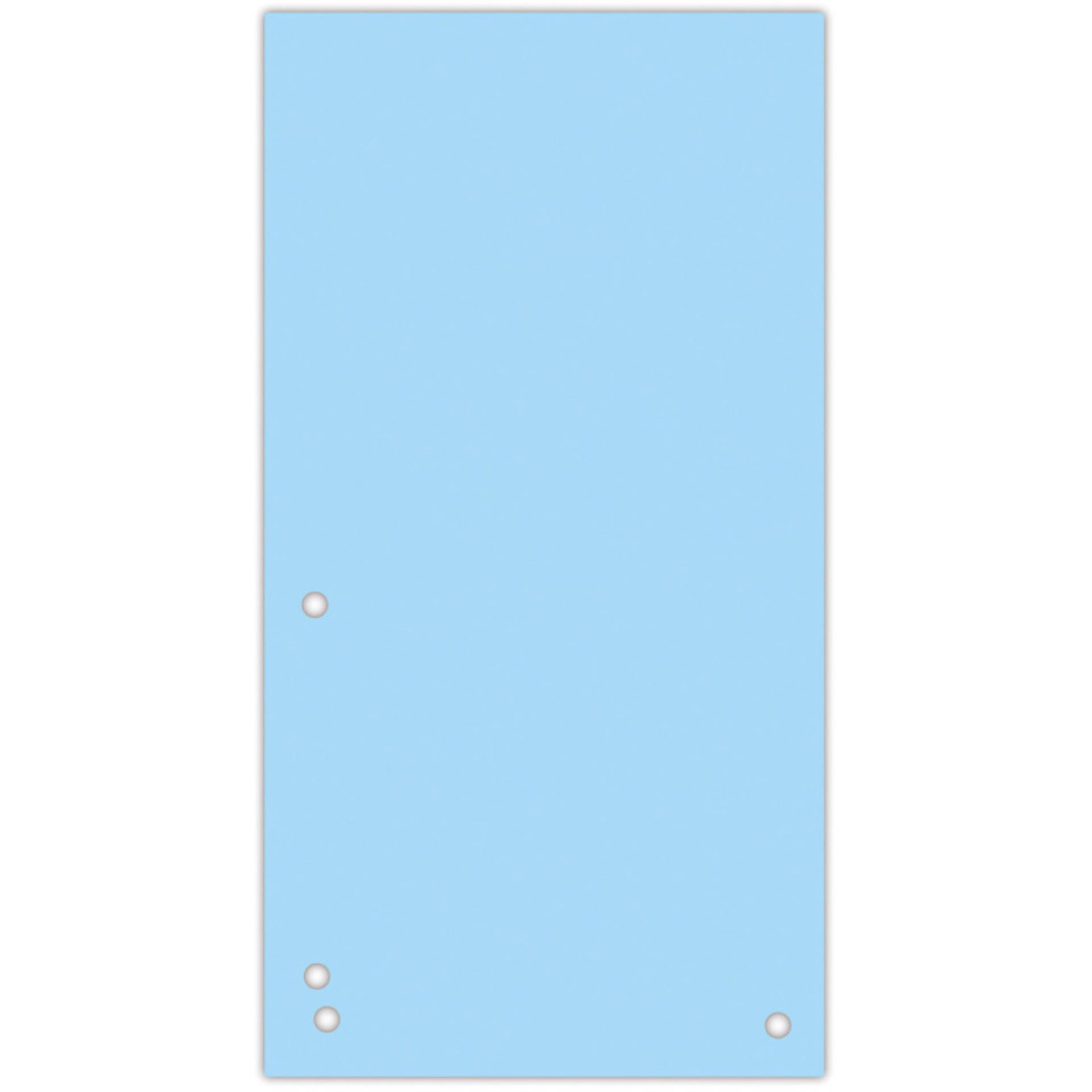 Papírové rozlišovače Donau - 1/3 A4, 235x105 mm, 100 ks, modré