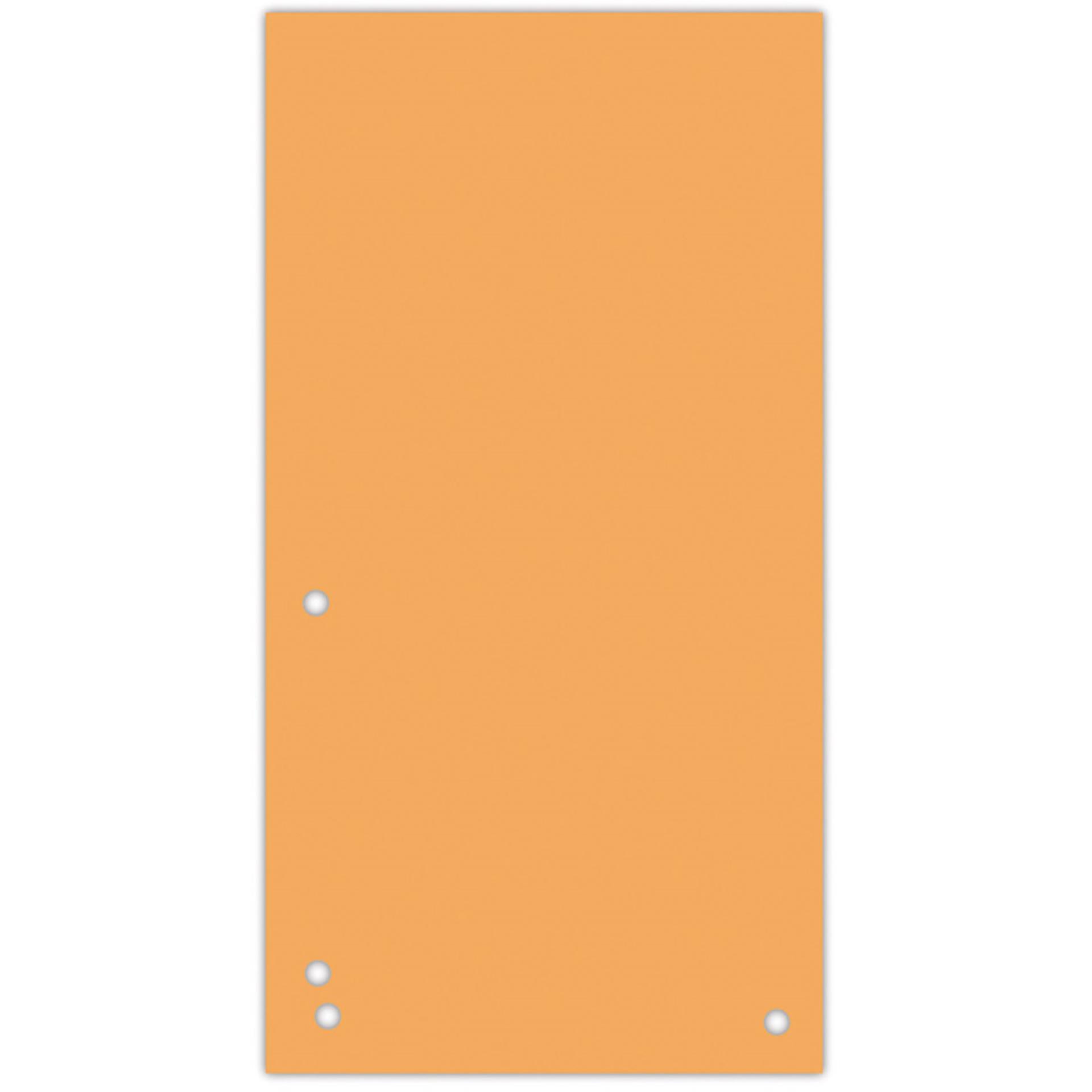 Papírové rozlišovače Donau - 1/3 A4, 235x105 mm, 100 ks, oranžové