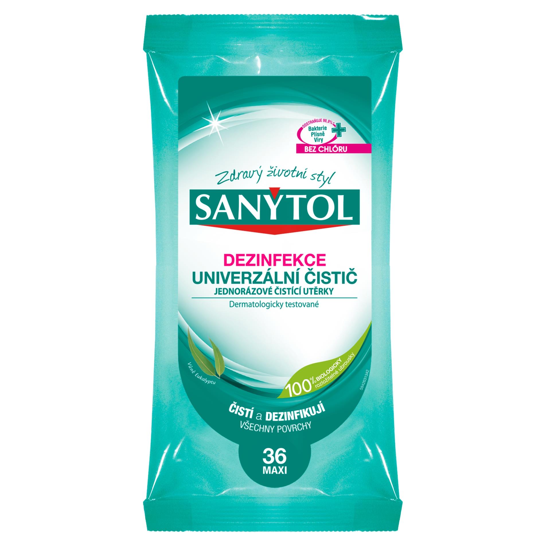 Sanytol Univerzální dezinfekční utěrky Sanytol - 36 ks