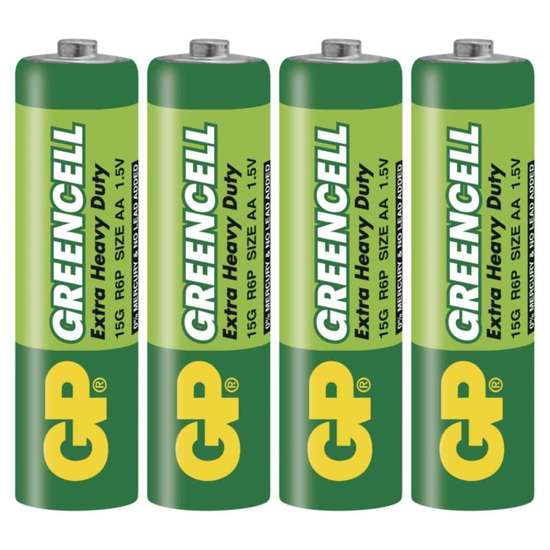 Baterie GP Greencell 1,5 V, R6, typ AA, 4 ks