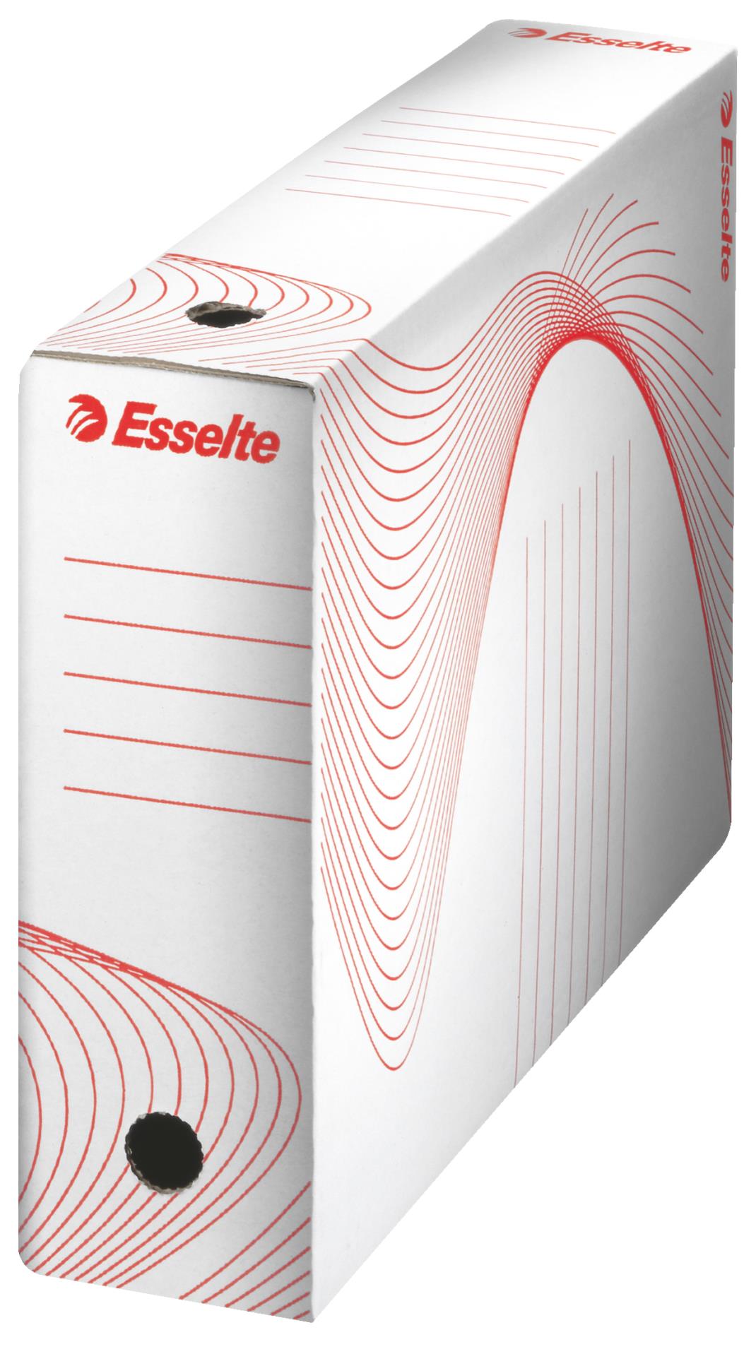 Archivační krabice Esselte - 10,0 x 24,5 x 34,5 cm, bílá