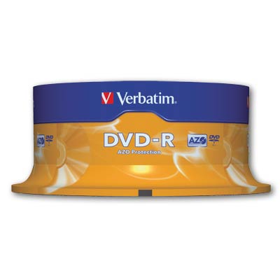Disky DVD-R Verbatim - cake box, 25 ks