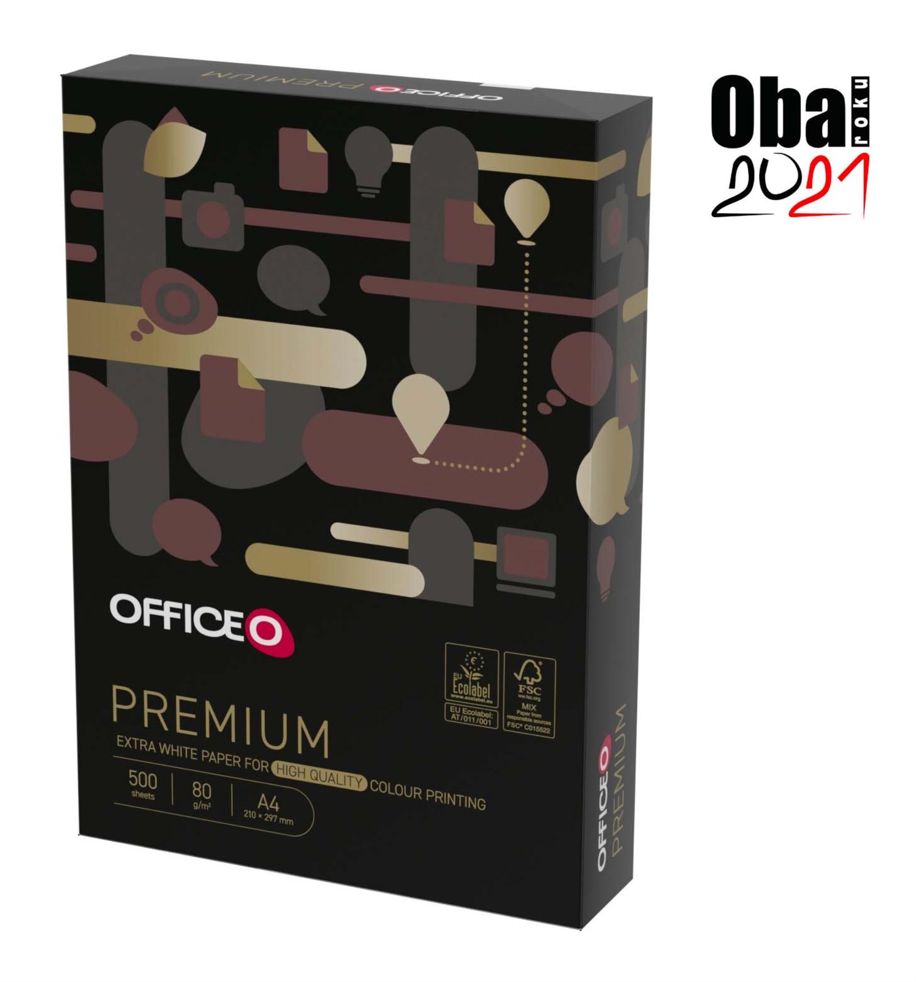 Kancelářský papír OFFICEO Premium A4 - 80 g/m2, CIE 170, 500 listů