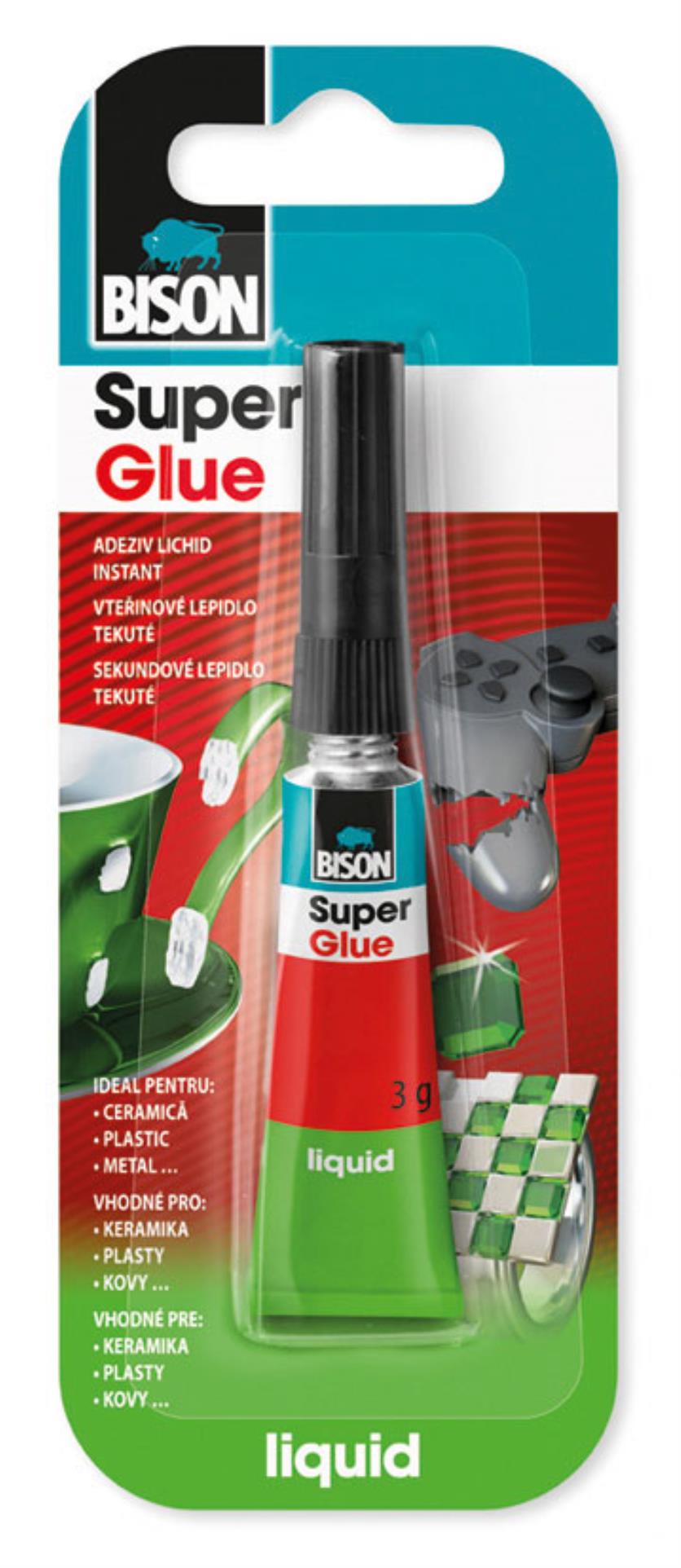 BISON Vteřinové lepidlo BISON Super Glue Liquid - 3g