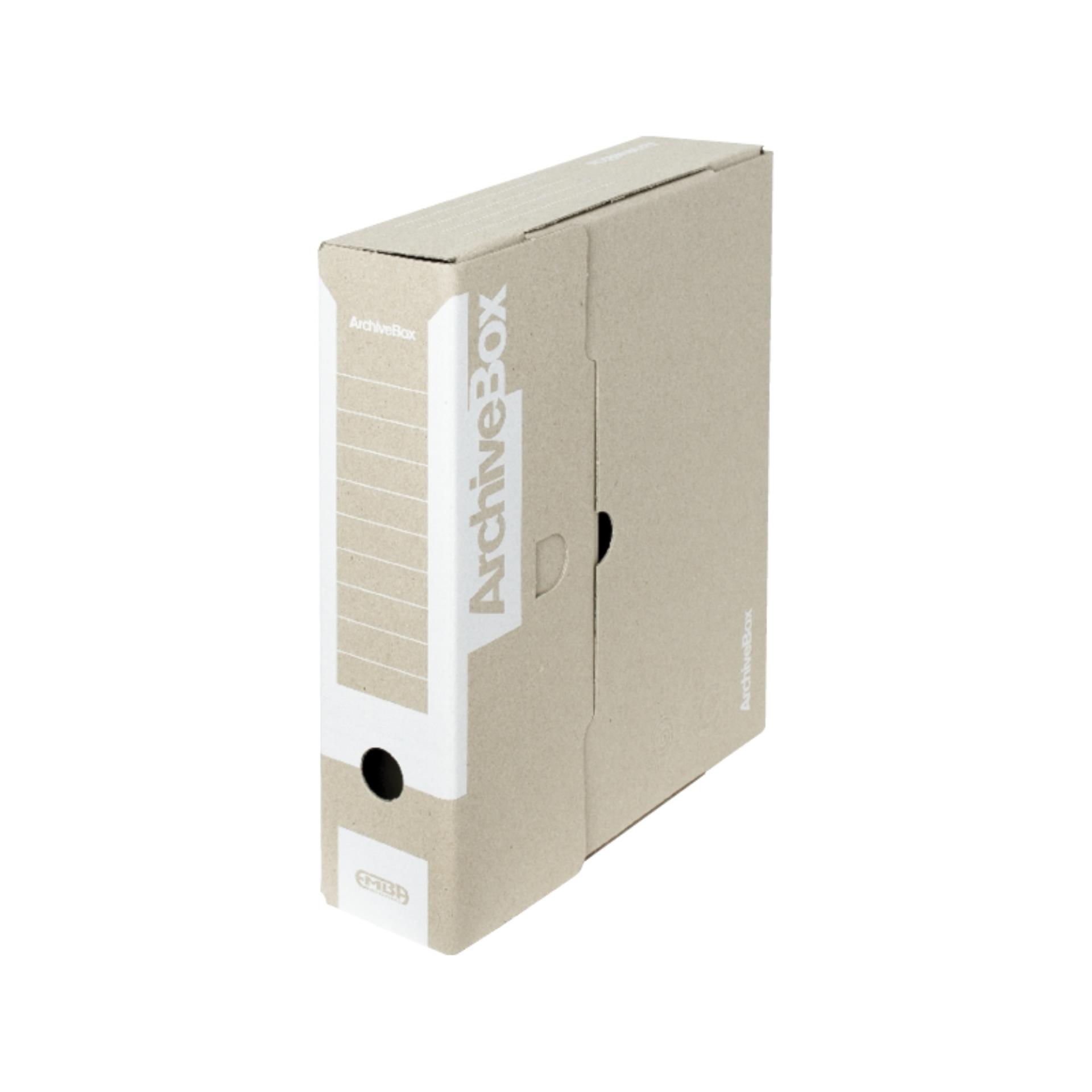 Archivační krabice Emba - bílé, 7,5 × 33 × 26 cm, 1 ks