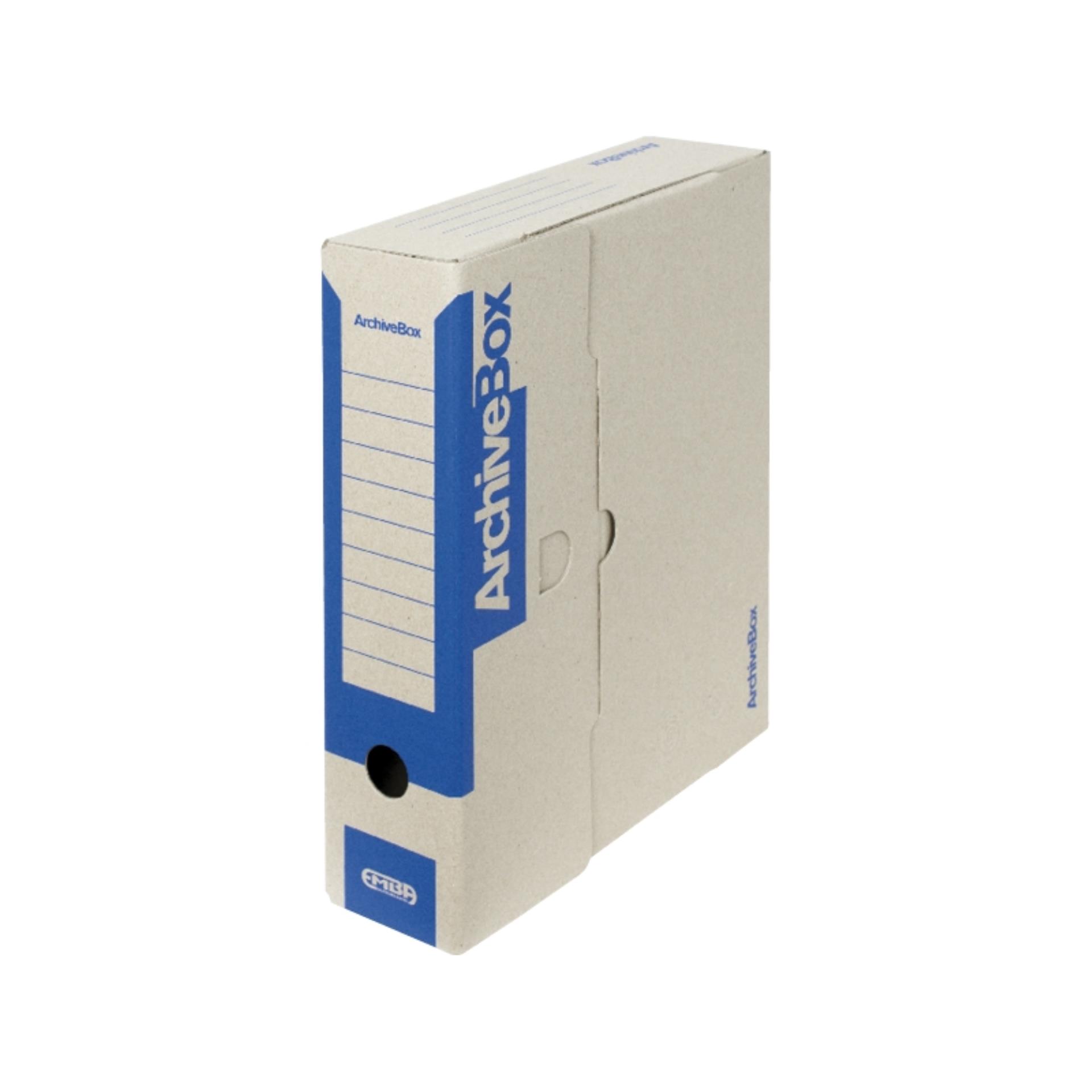 Archivační krabice Emba - modré, 7,5 × 33 × 26 cm, 1 ks