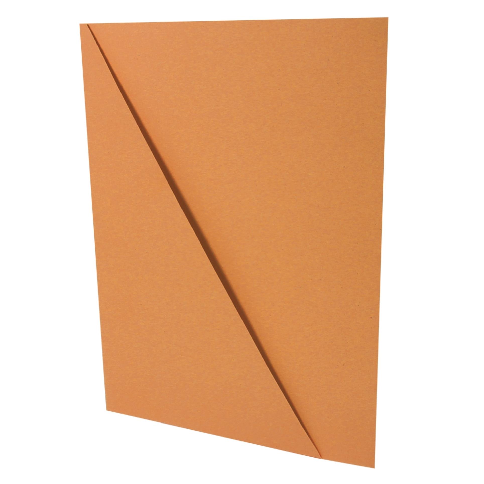 HIT Office Zakládací desky s rohovou kapsou - A4, kartonové, oranžové, 50 ks