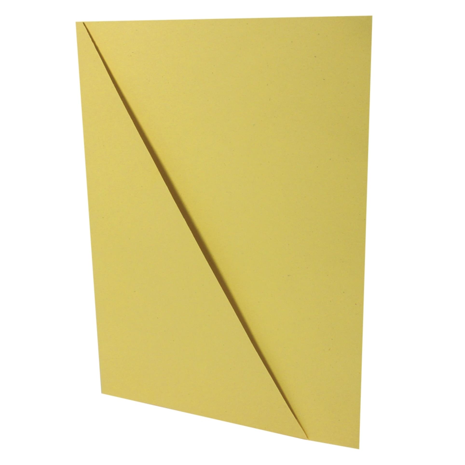 HIT Office Zakládací desky s rohovou kapsou - A4, kartonové, žluté, 50 ks
