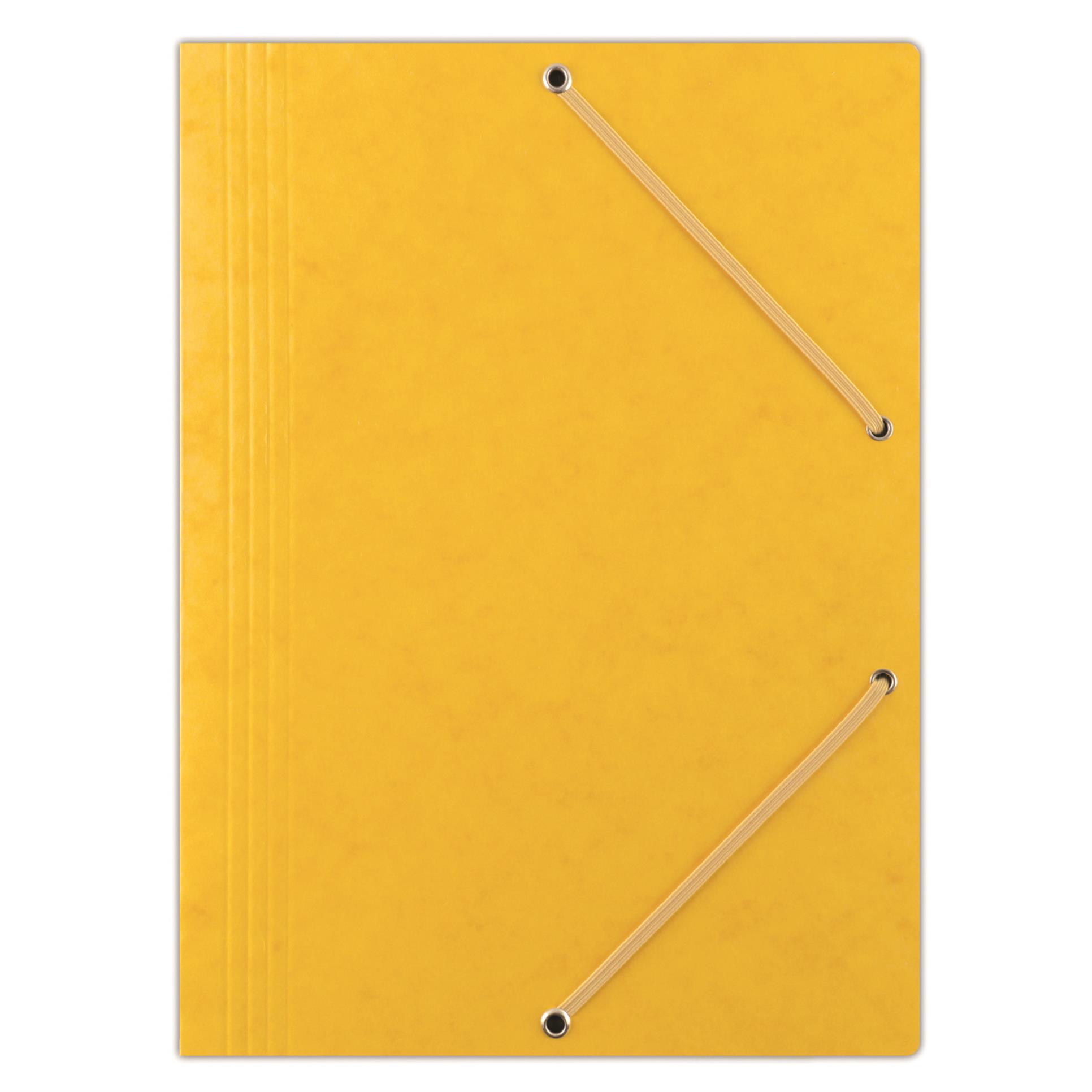 Prešpánové desky s chlopněmi a gumičkou Donau - A4, žluté, 1 ks