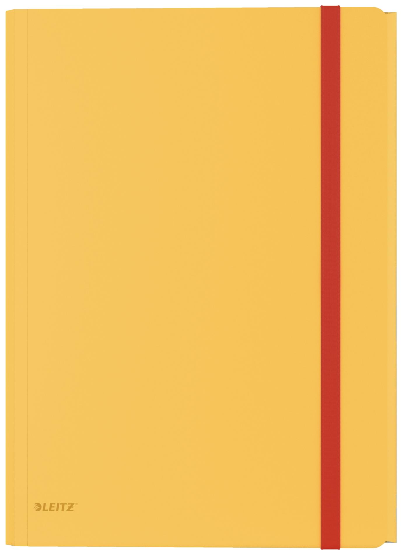 Desky s chlopněmi a gumičkou a vnitřní kapsou Leitz Cosy - A4, žluté, 1 ks