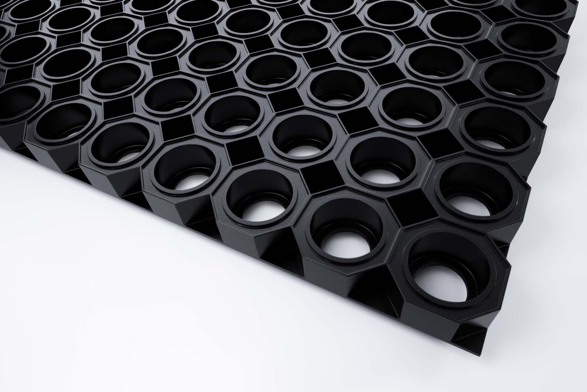 Emco Venkovní rohož Structura, 150 x 100 cm - gumová, černá