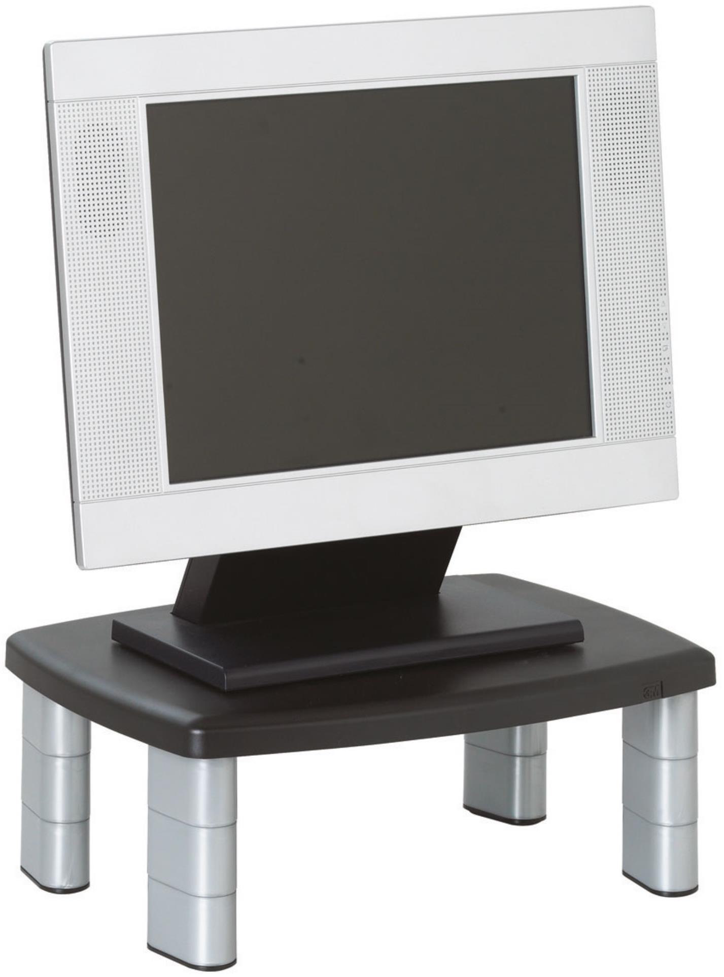 3M Nastavitelný podstavec pod monitor - černý/stříbrný