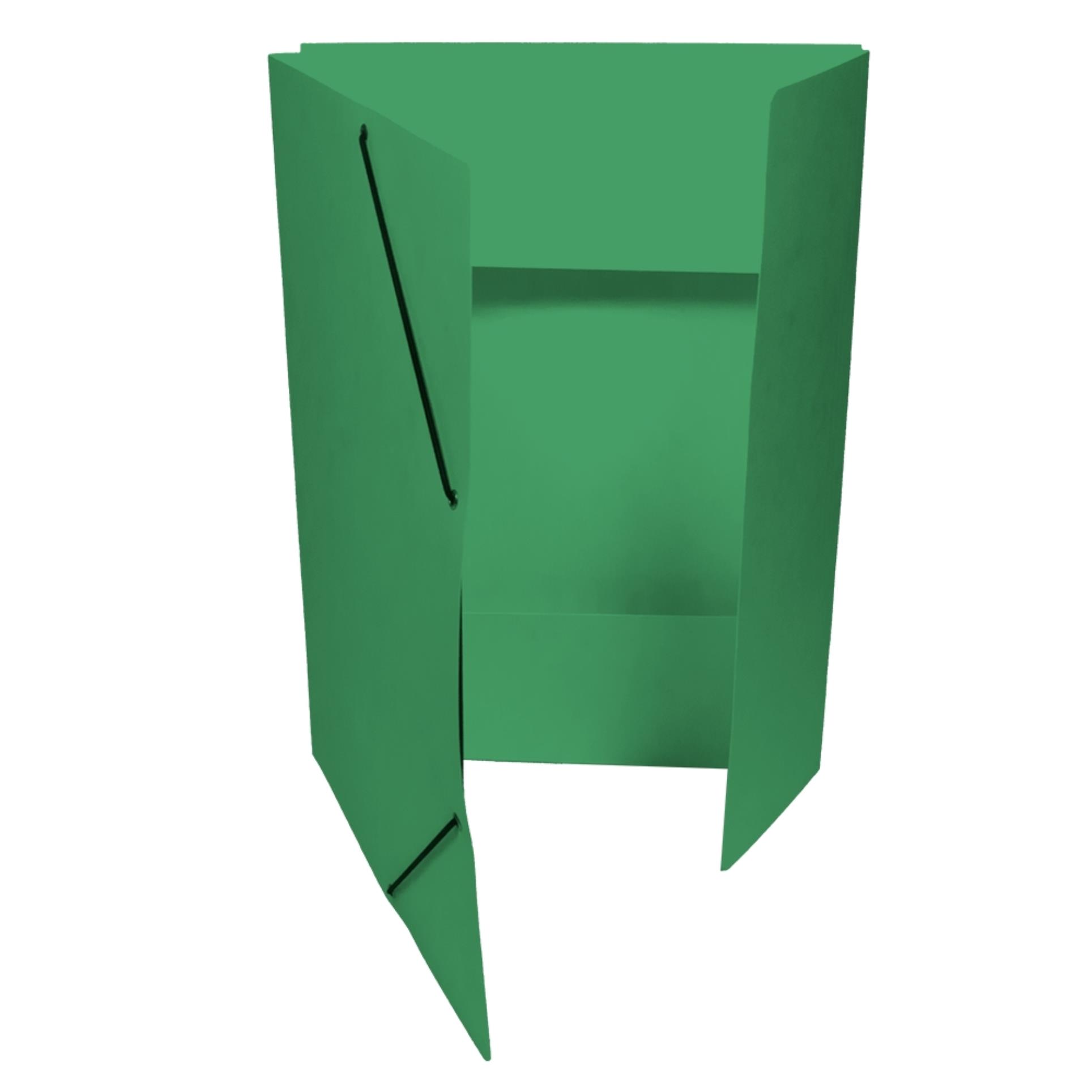 HIT Office Prešpánové desky se třemi chlopněmi a gumičkou - A4, zelené, 20 ks